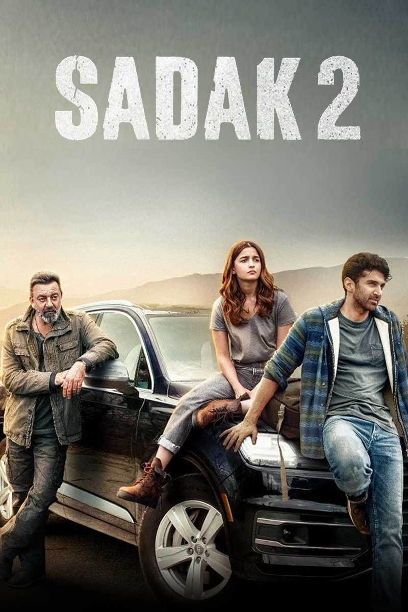 Poster chính thức của phim Phim Tình Cảm, Phim Tâm Lý "Sadak 2" (Sadak 2 - 2020), với sự tham gia của diễn viên Sanjay Dutt và Alia Bhatt.