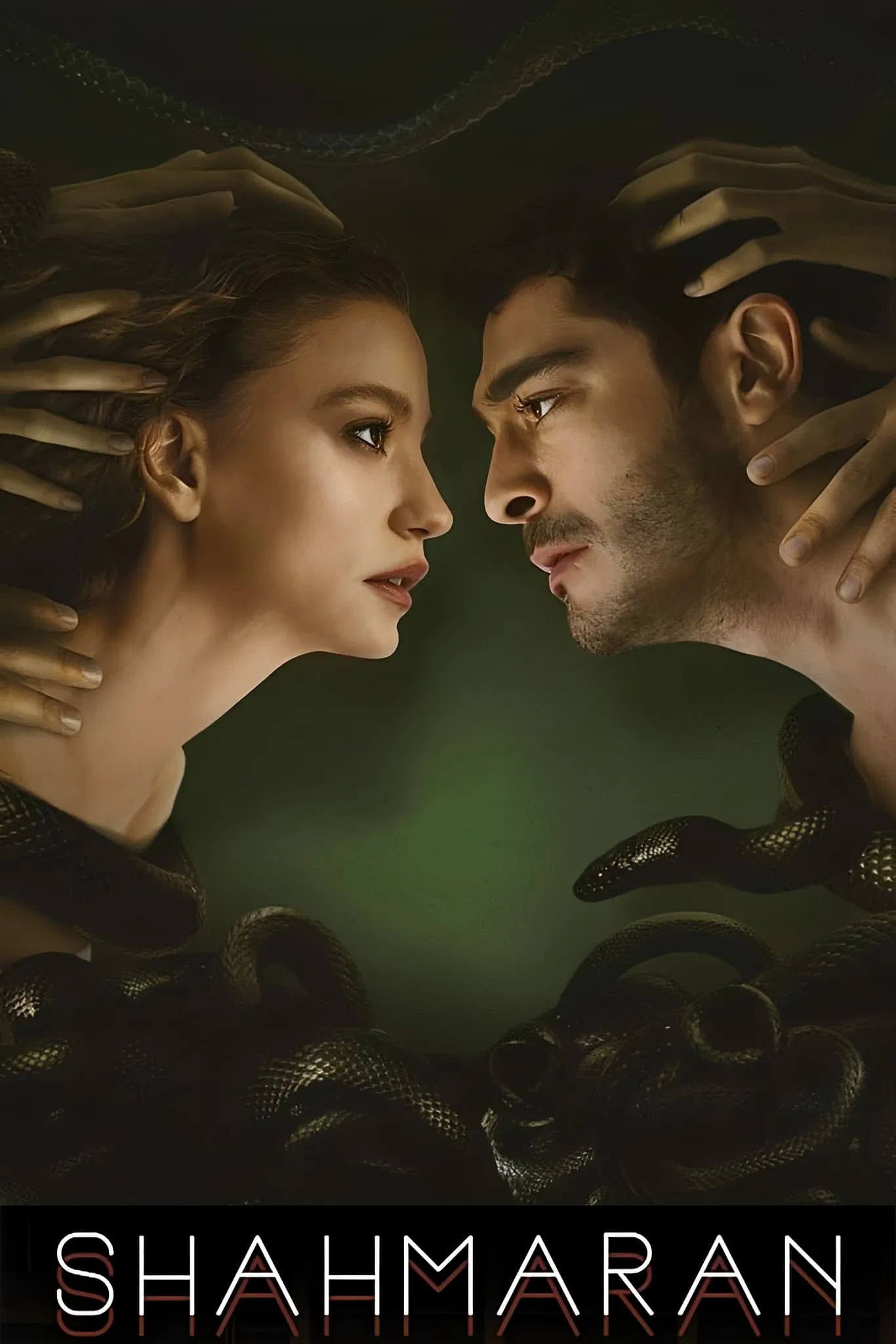 Poster chính thức của phim Phim Tâm Lý, Phim Viễn Tưởng & Giả Tưởng "Shahmaran (Phần 2)" (Shahmaran - 2023), với sự tham gia của diễn viên Serenay Sarıkaya và Burak Deniz.