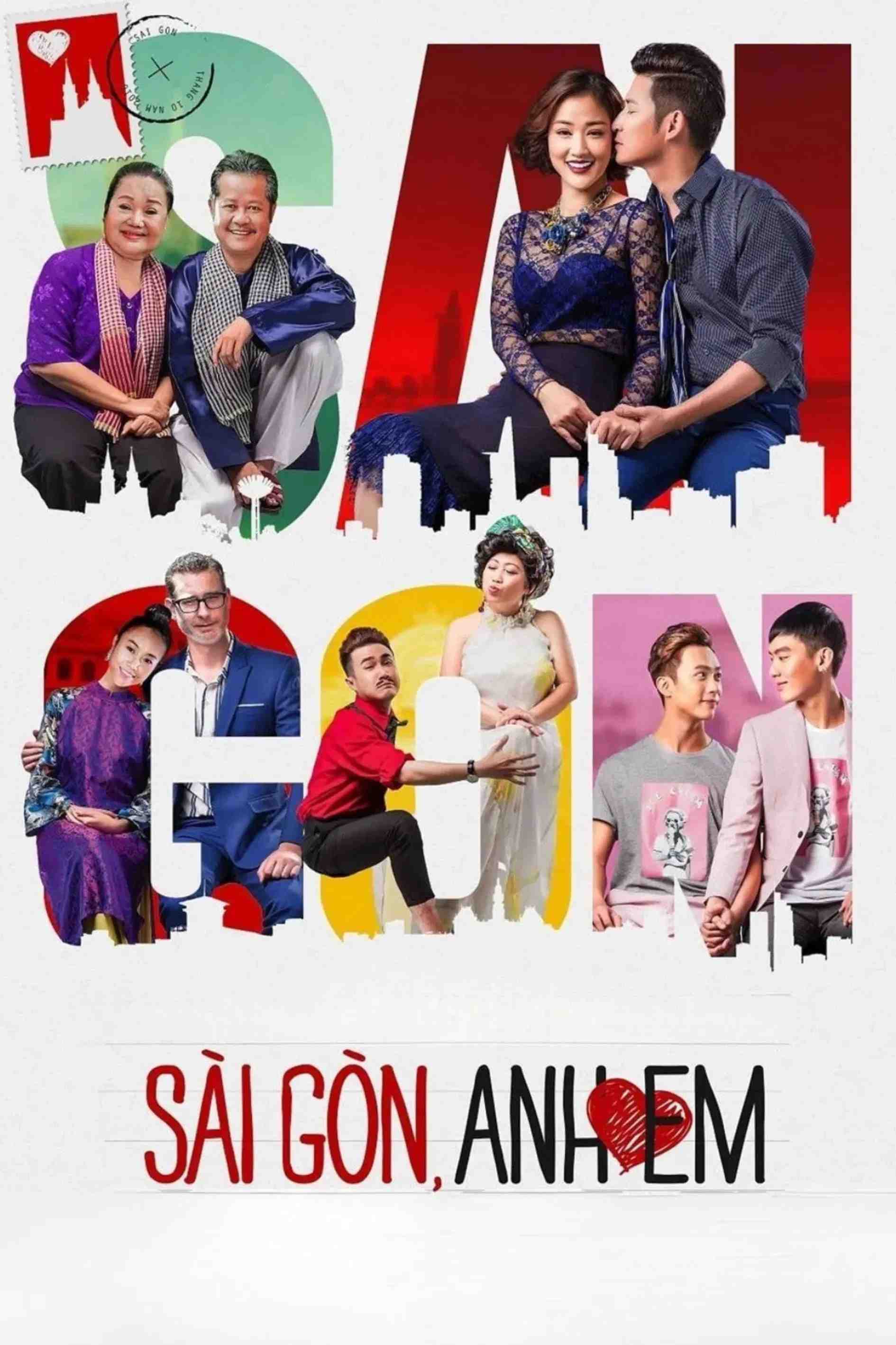 Poster chính thức của phim "Sài Gòn Anh Yêu Em" (Saigon, I Love You - 2016), với sự tham gia của diễn viên Thanh Nam và Ngọc Giàu.