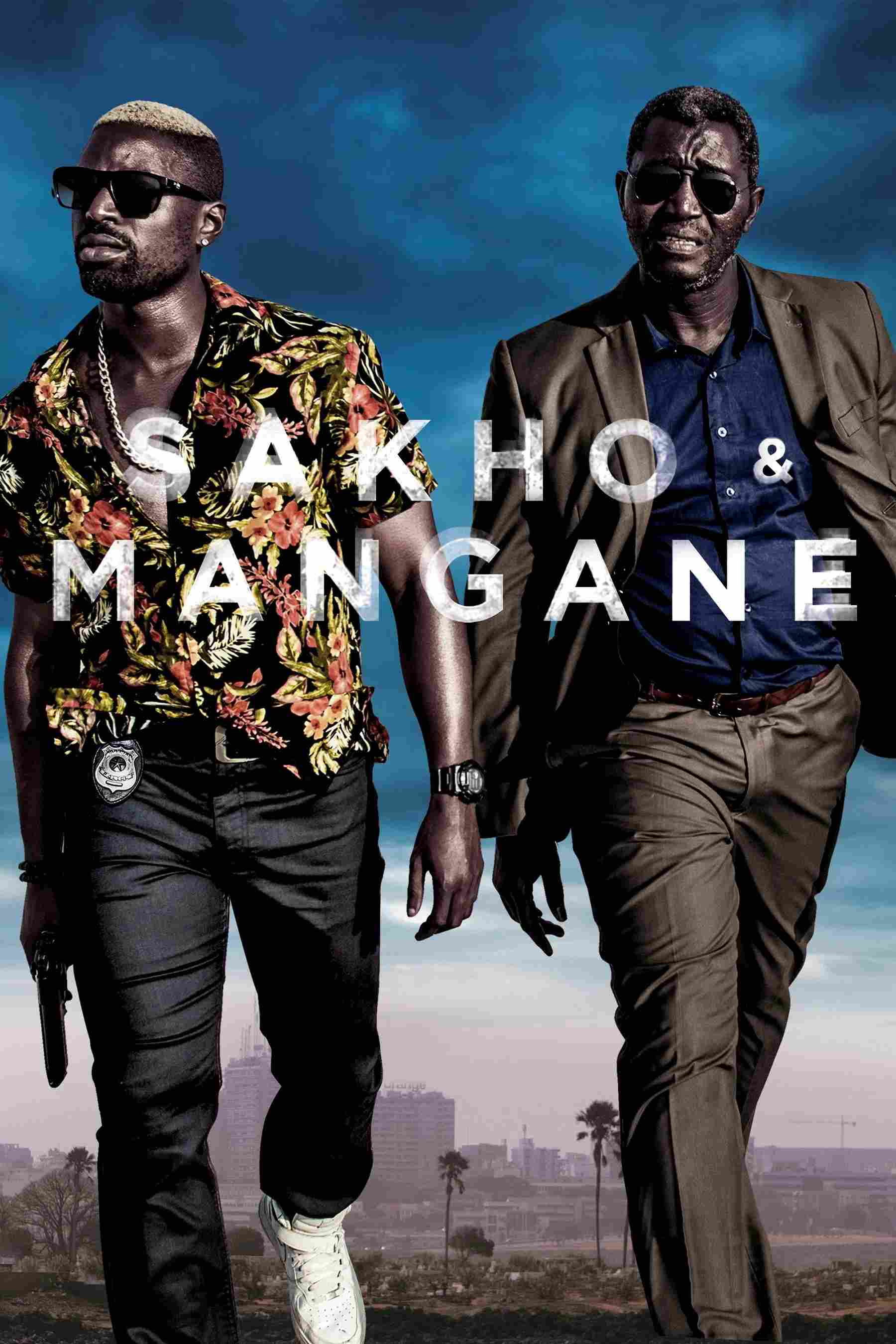 Poster chính thức của phim Phim Hài, Phim Hình Sự "Sakho & Mangane" (Sakho & Mangane - 2019), với sự tham gia của diễn viên Issaka Sawadogo và Yann Gael.