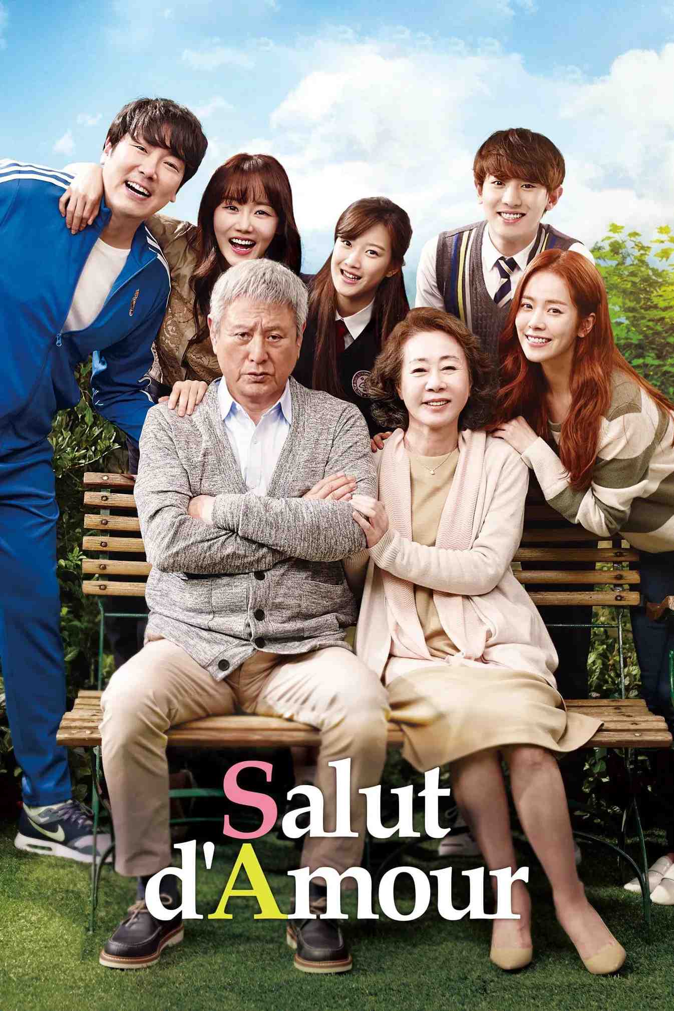 Poster chính thức của phim Phim Hài, Phim Tình Cảm "Salut d'Amour" (Salut d'Amour - 2015), với sự tham gia của diễn viên Park Keun-hyong và Youn Yuh-jung.