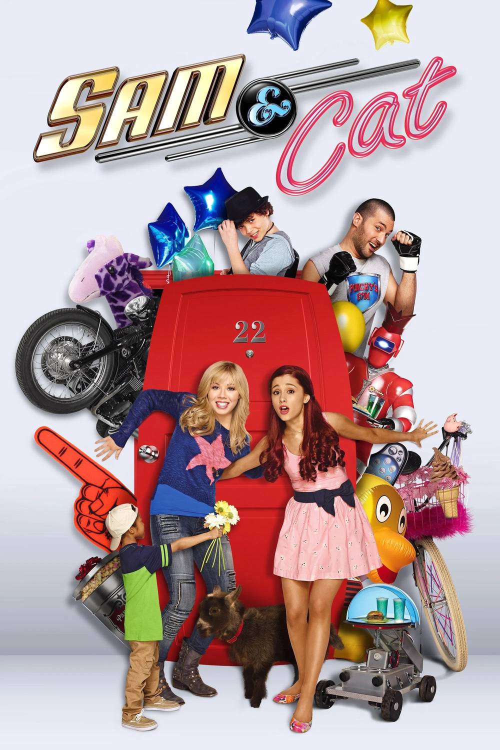 Poster chính thức của phim Phim Hài, Phim Thiếu Nhi "Sam & Cat (Phần 1B)" (Sam & Cat - 2013), với sự tham gia của diễn viên Jennette McCurdy và Ariana Grande.