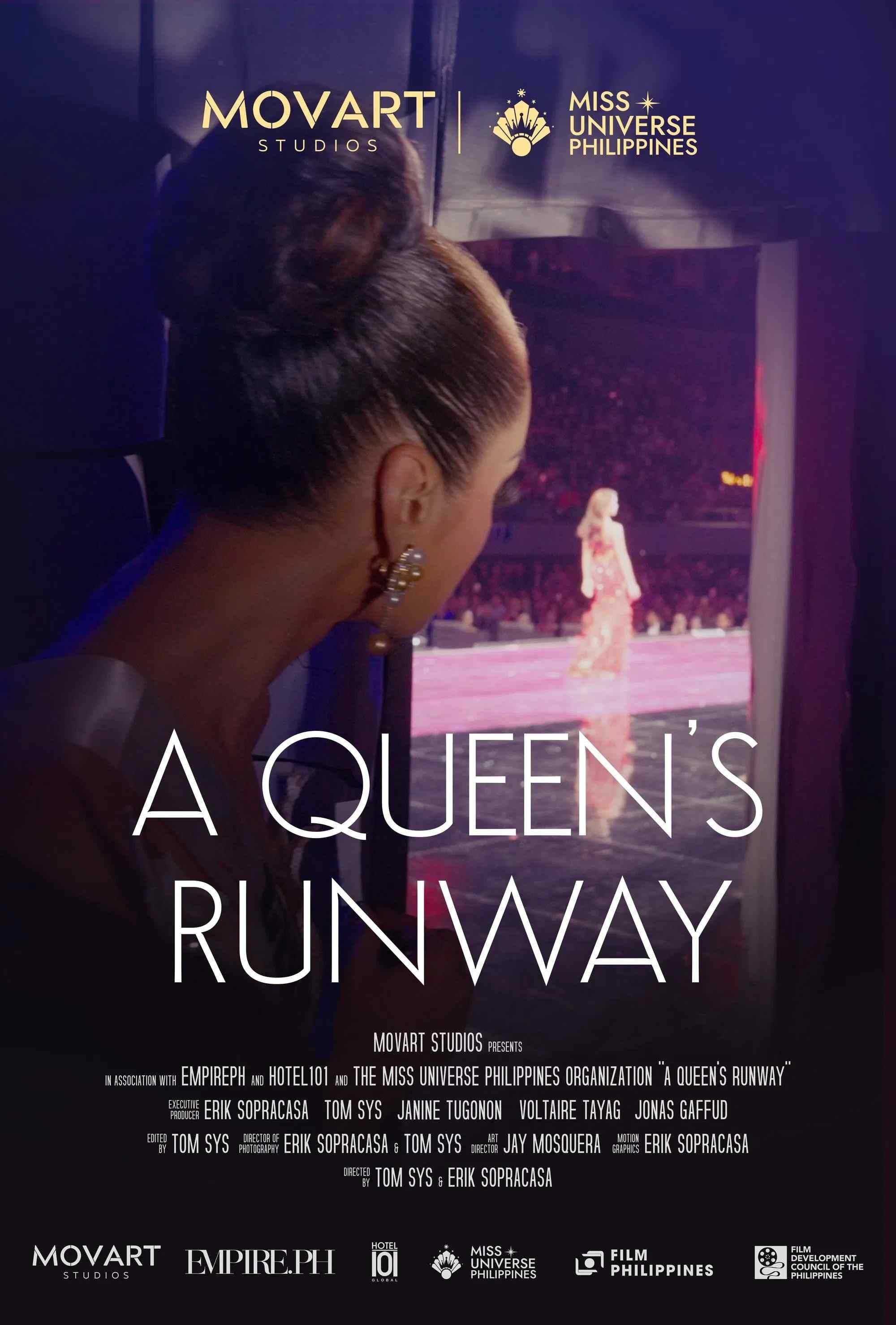 Poster chính thức của phim Phim Tài Liệu "Sàn Diễn Của Nữ Hoàng" (A Queen’s Runway - 2025), với sự tham gia của diễn viên R'Bonney Gabriel và Michelle Dee.