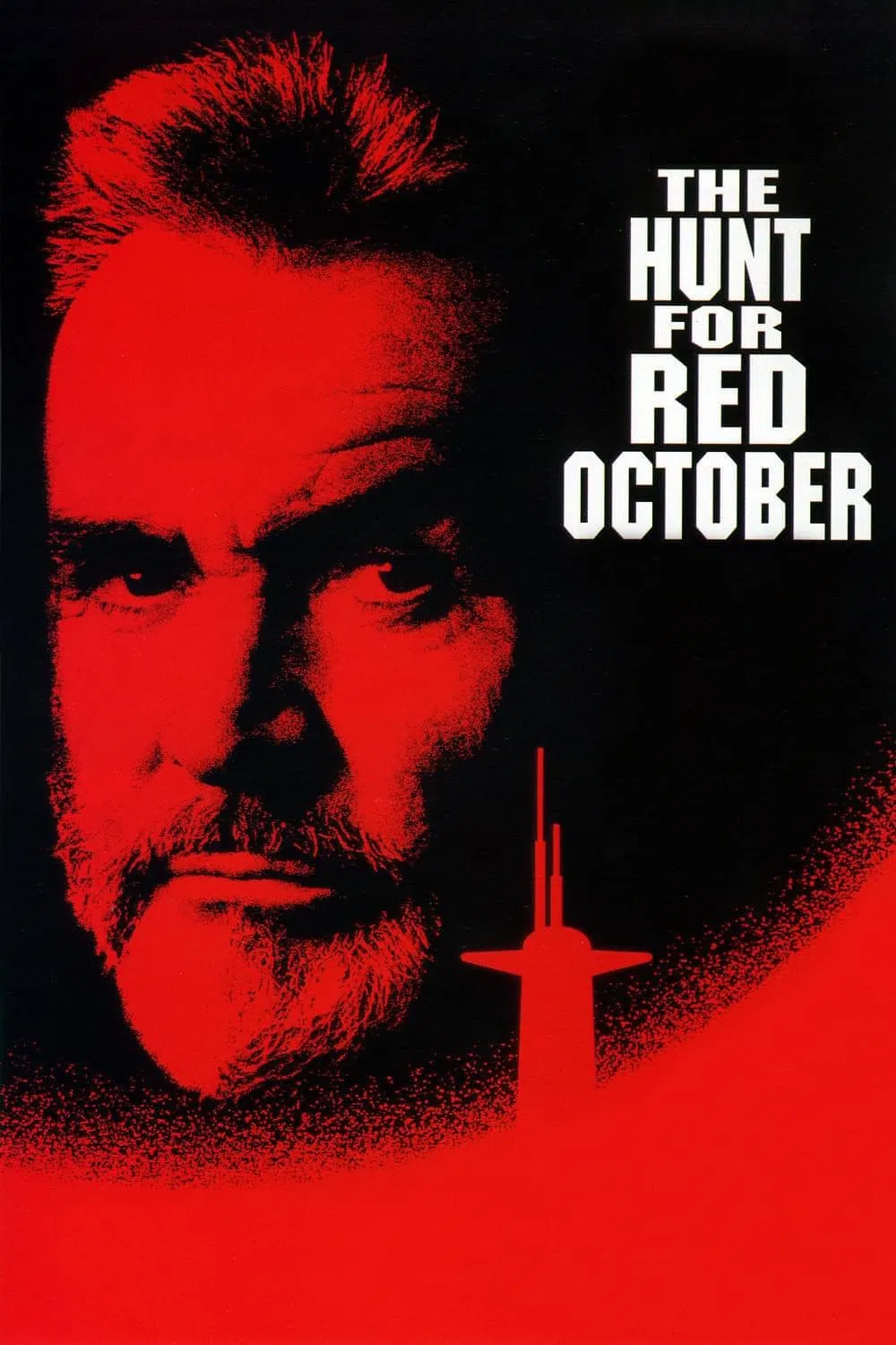 Poster chính thức của phim Phim Hành Động, Phim Phiêu Lưu "Săn Tìm Tàu Ngầm Tháng Mười Đỏ" (The Hunt for Red October - 1990), với sự tham gia của diễn viên Sean Connery và Alec Baldwin.