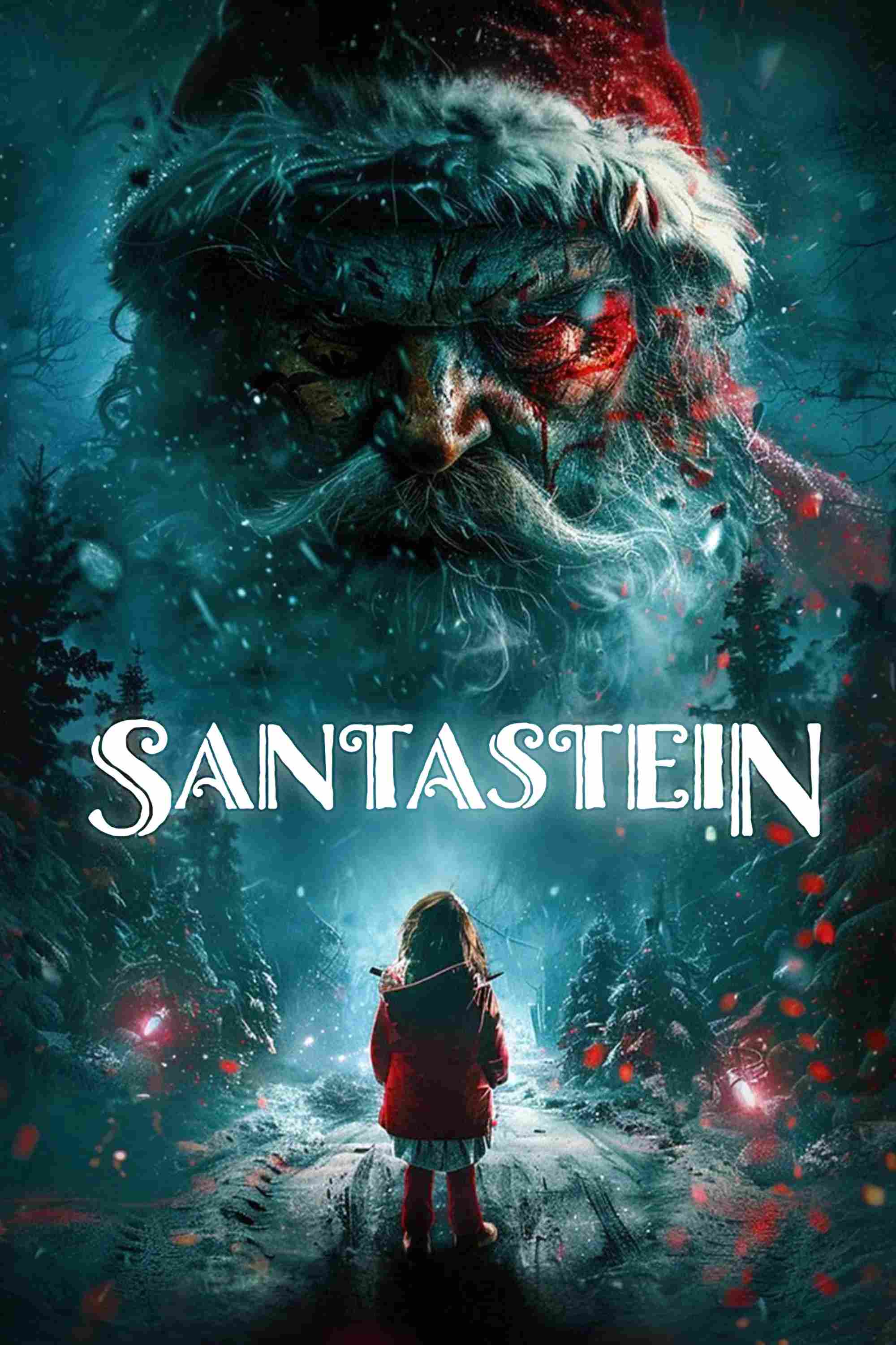 Poster chính thức của phim Phim Kinh Dị, Phim Hài "Santastein" (Santastein - 2024), với sự tham gia của diễn viên Kaylie Heyner và Lilli Rose Rittner.