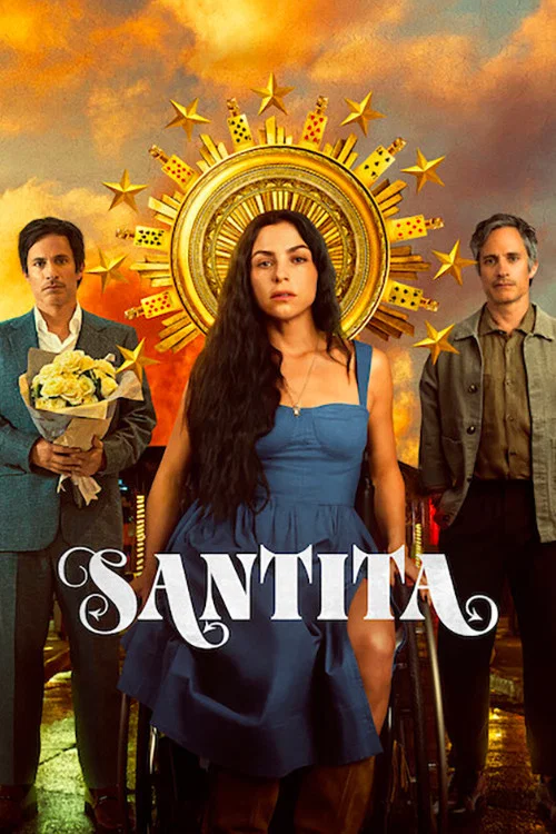 Poster chính thức của phim Phim Tâm Lý "Santita" (Santita - 2026), với sự tham gia của diễn viên Paulina Dávila và Gael García Bernal.