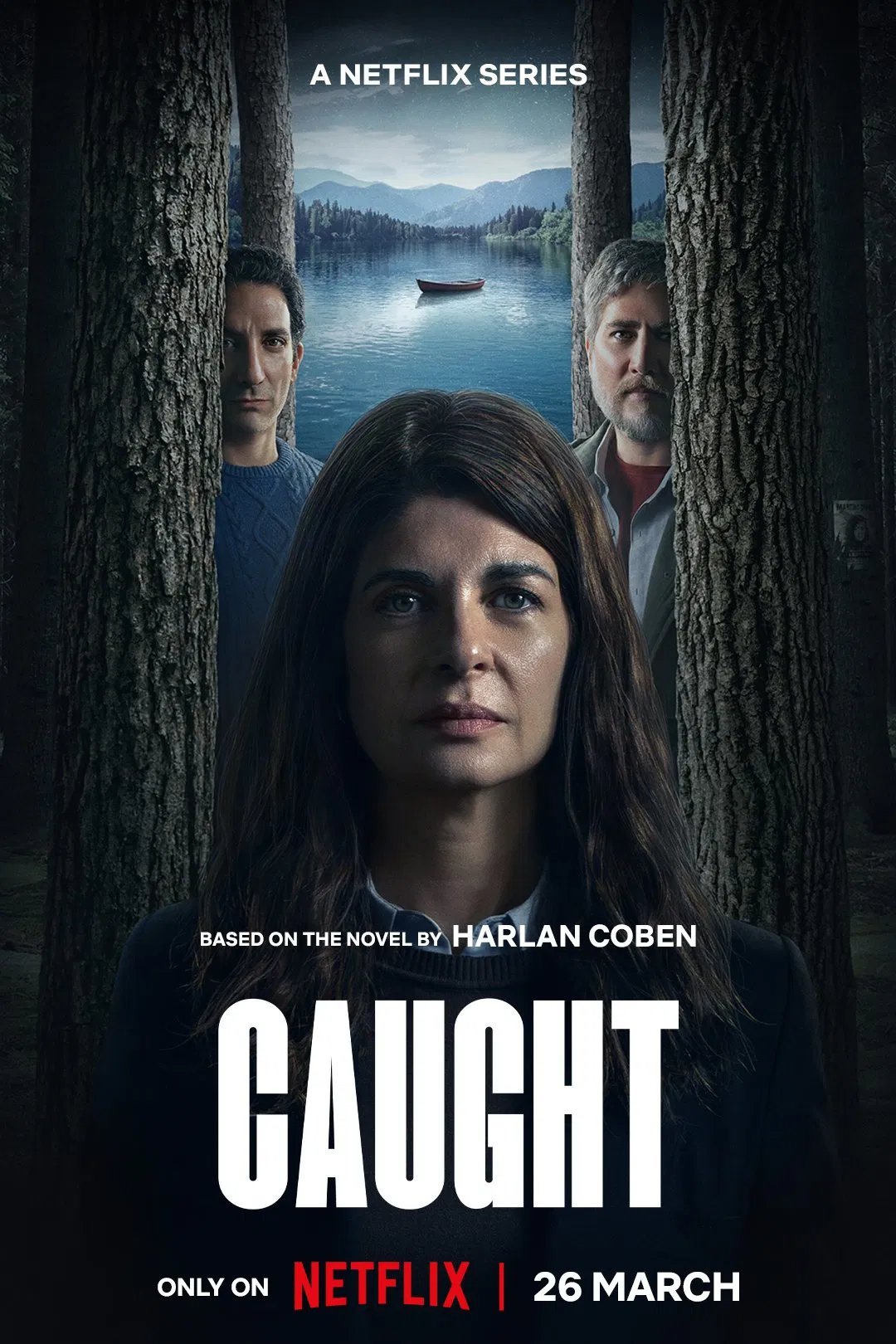Poster chính thức của phim Phim Tâm Lý, Phim Hình Sự "Sập Bẫy" (Caught - 2025), với sự tham gia của diễn viên Soledad Villamil và Juan Minujín.