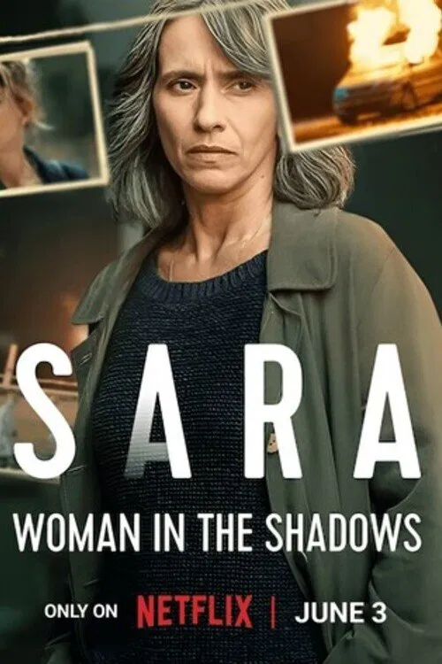 Poster chính thức của phim Phim Bí Ẩn, Phim Tâm Lý "Sara: Người Đàn Bà Trong Bóng Tối" (Sara - Woman in the Shadows - 2025), với sự tham gia của diễn viên Teresa Saponangelo và Claudia Gerini.