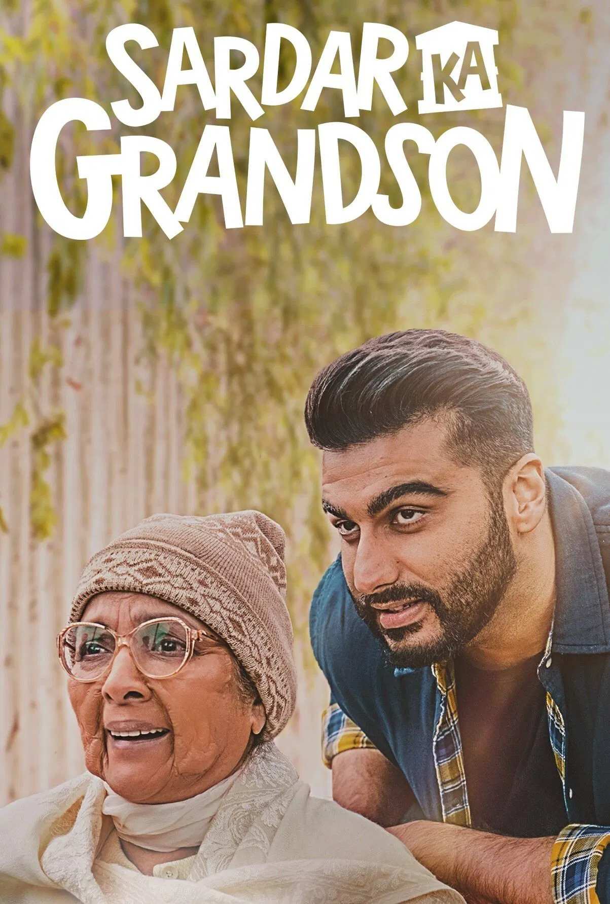 Poster chính thức của phim Phim Hài, Phim Tâm Lý "Sardar Và Cháu Trai" (Sardar Ka Grandson - 2021), với sự tham gia của diễn viên Arjun Kapoor và Neena Gupta.