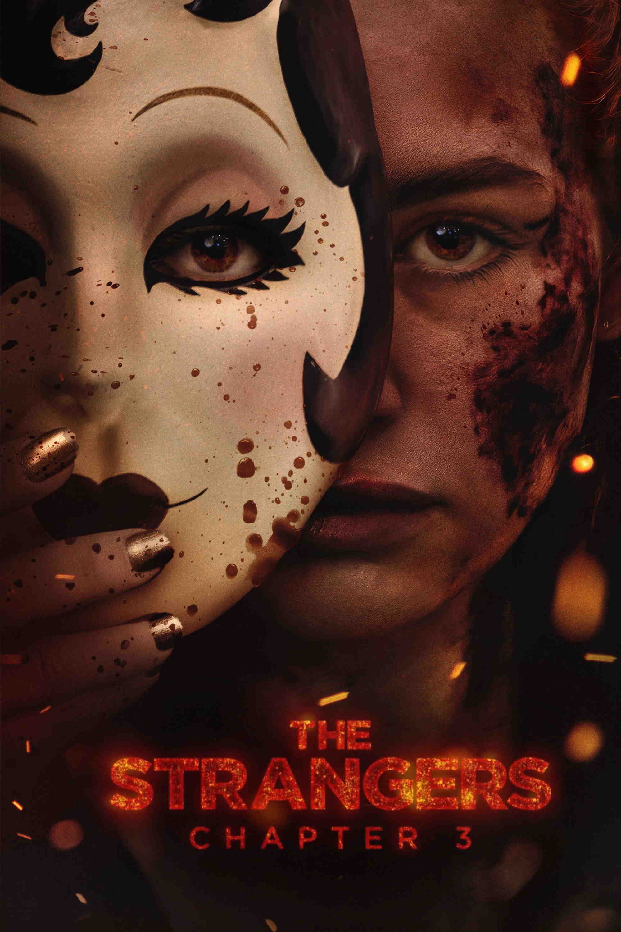 Poster chính thức của phim Phim Kinh Dị, Phim Giật Gân "Sát Nhân Giấu Mặt: Chương 3" (The Strangers: Chapter 3 - 2026), với sự tham gia của diễn viên Madelaine Petsch và Richard Brake.
