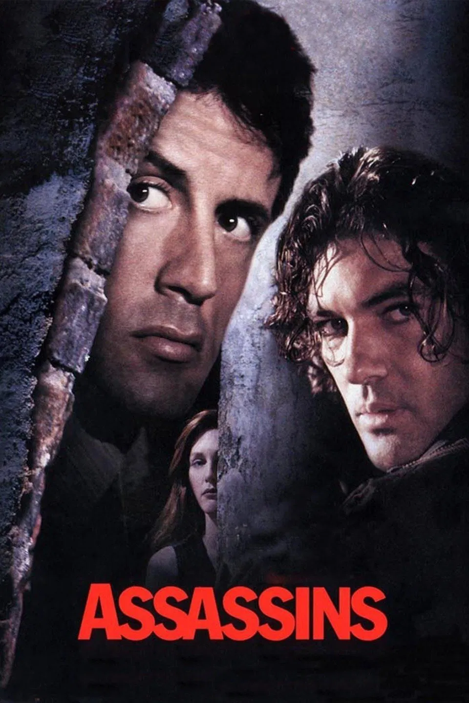 Poster chính thức của phim Phim Hành Động, Phim Phiêu Lưu "Sát Thủ" (Assassins - 1995), với sự tham gia của diễn viên Sylvester Stallone và Antonio Banderas.