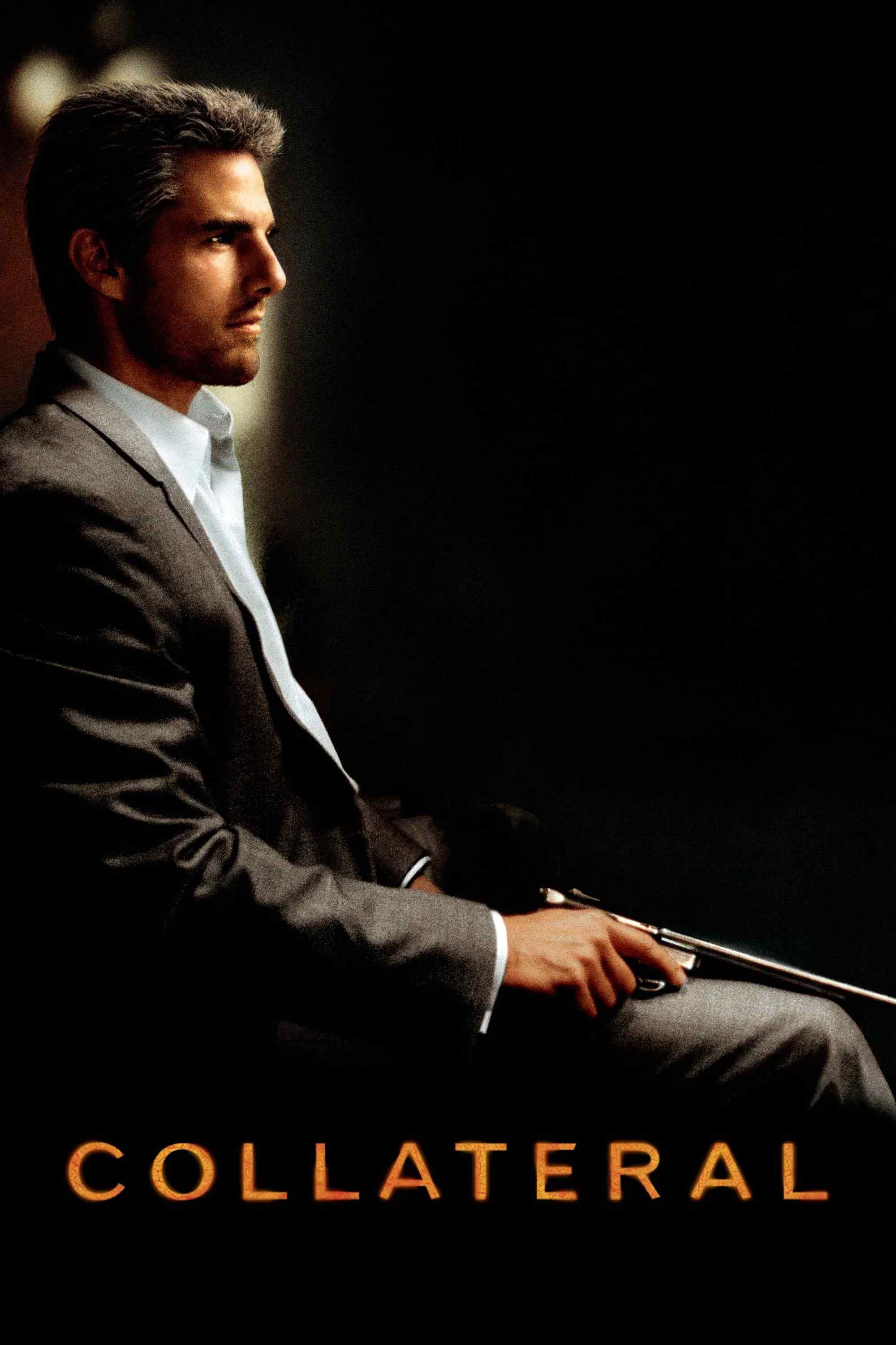 Poster chính thức của phim Phim Tâm Lý, Phim Hình Sự "Sát Thủ Giết Thuê" (Collateral - 2004), với sự tham gia của diễn viên Tom Cruise và Jamie Foxx.