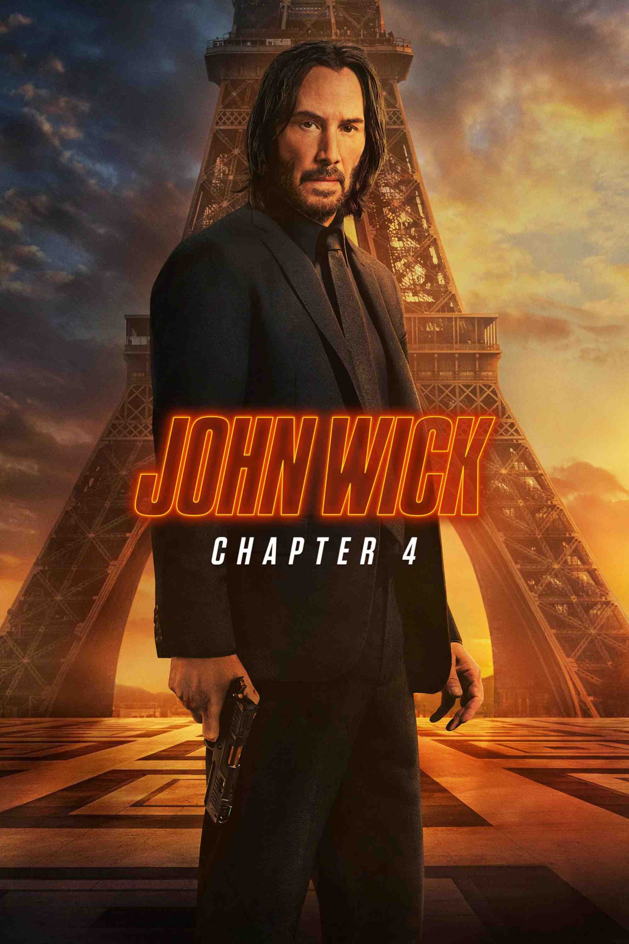 Poster chính thức của phim Phim Hành Động, Phim Giật Gân "Sát Thủ John Wick: Phần 4" (John Wick: Chapter 4 - 2023), với sự tham gia của diễn viên Keanu Reeves và Chân Tử Đan.