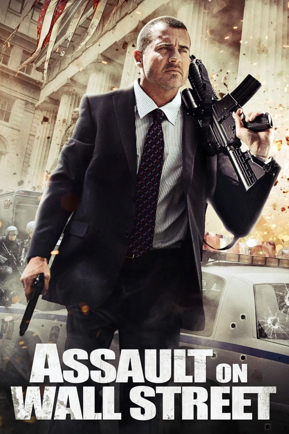 Poster chính thức của phim Phim Tâm Lý, Phim Giật Gân "Sát thủ Phố Wall" (Assault on Wall Street - 2013), với sự tham gia của diễn viên Dominic Purcell và Erin Karpluk.