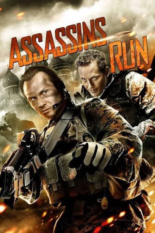 Poster chính thức của phim Phim Hành Động, Phim Phiêu Lưu "Sát Thủ Tẩu Thoát" (Assassins Run - 2013), với sự tham gia của diễn viên Christian Slater và Sofya Skya.