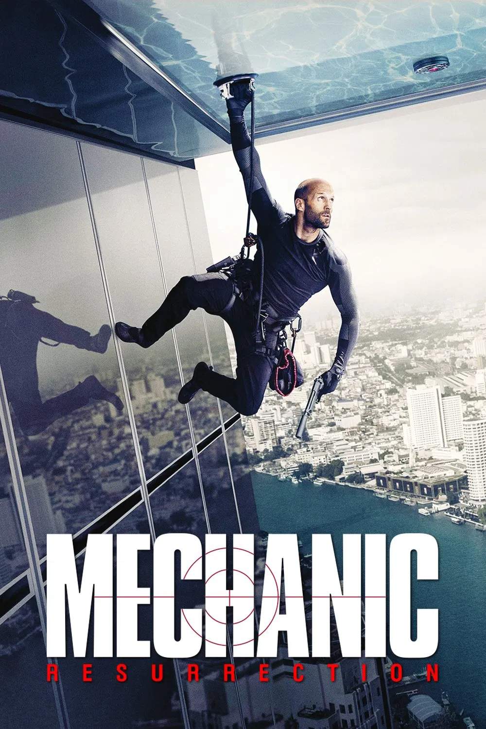 Poster chính thức của phim Phim Hành Động, Phim Hình Sự "Sát Thủ Thợ Máy: Ngày Tái Xuất" (Mechanic: Resurrection - 2016), với sự tham gia của diễn viên Jason Statham và Jessica Alba.