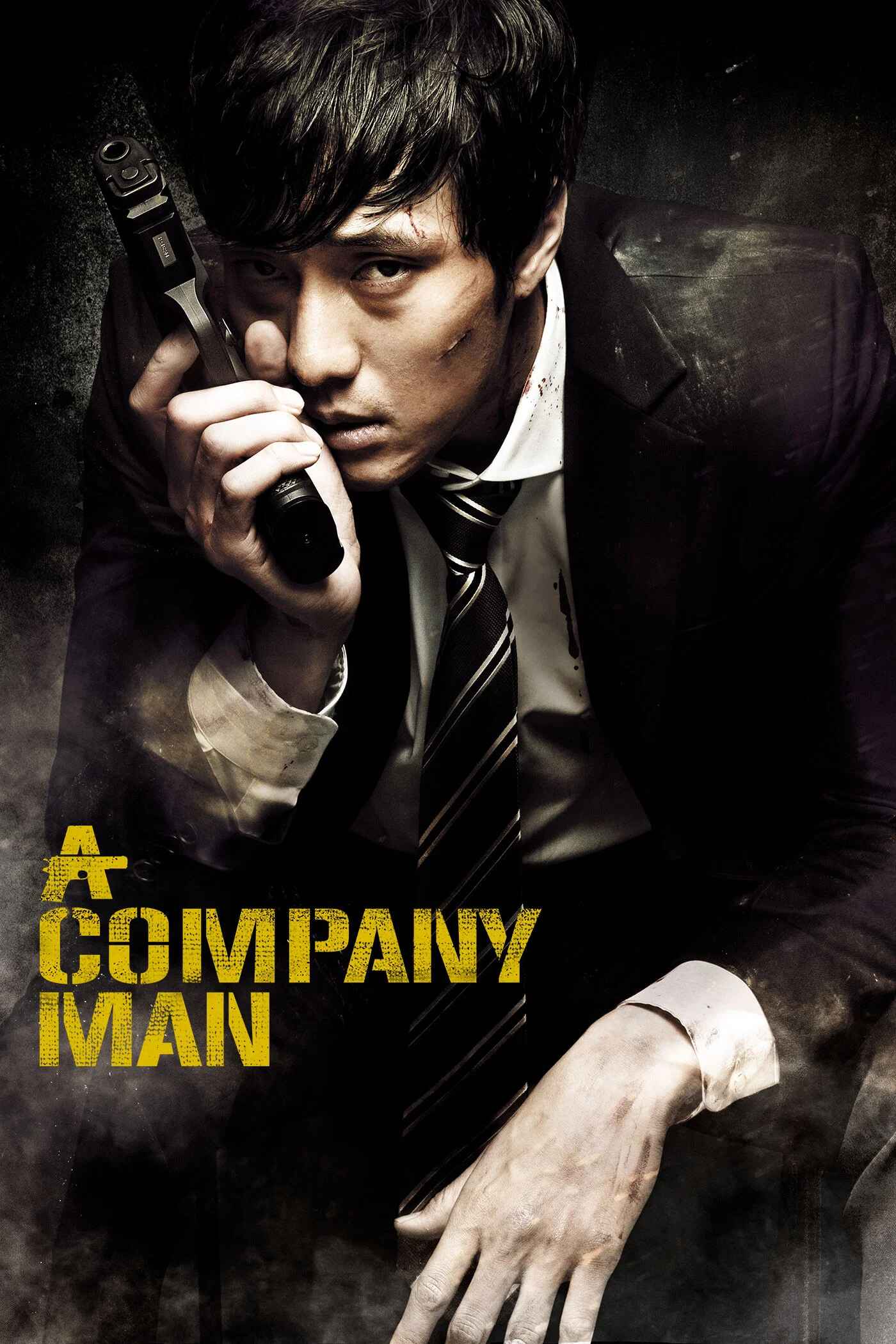 Poster chính thức của phim Phim Tâm Lý, Phim Hành Động "Sát Thủ Văn Phòng" (A Company Man - 2012), với sự tham gia của diễn viên So Ji-sub và Lee Mi-yeon.