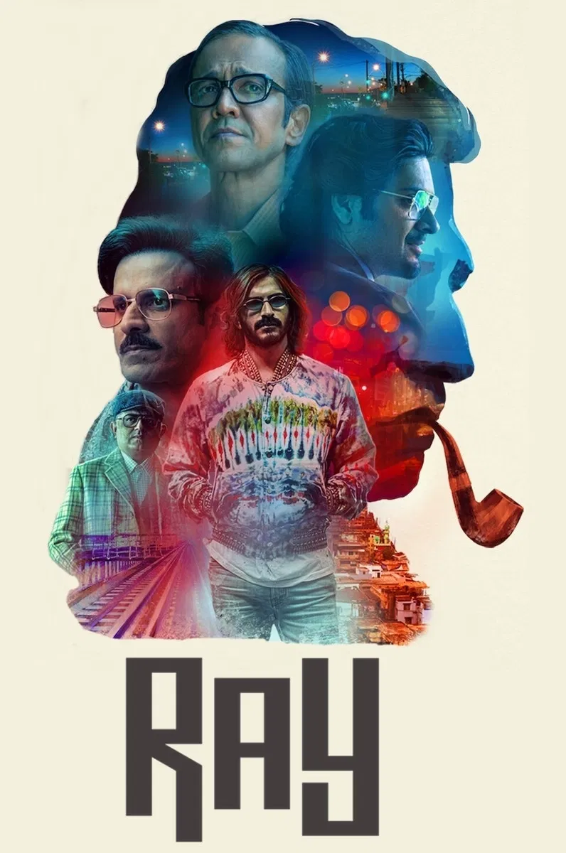 Poster chính thức của phim Phim Tâm Lý "Satyajit Ray" (Ray - 2021), với sự tham gia của diễn viên Ali Fazal và Manoj Bajpayee.