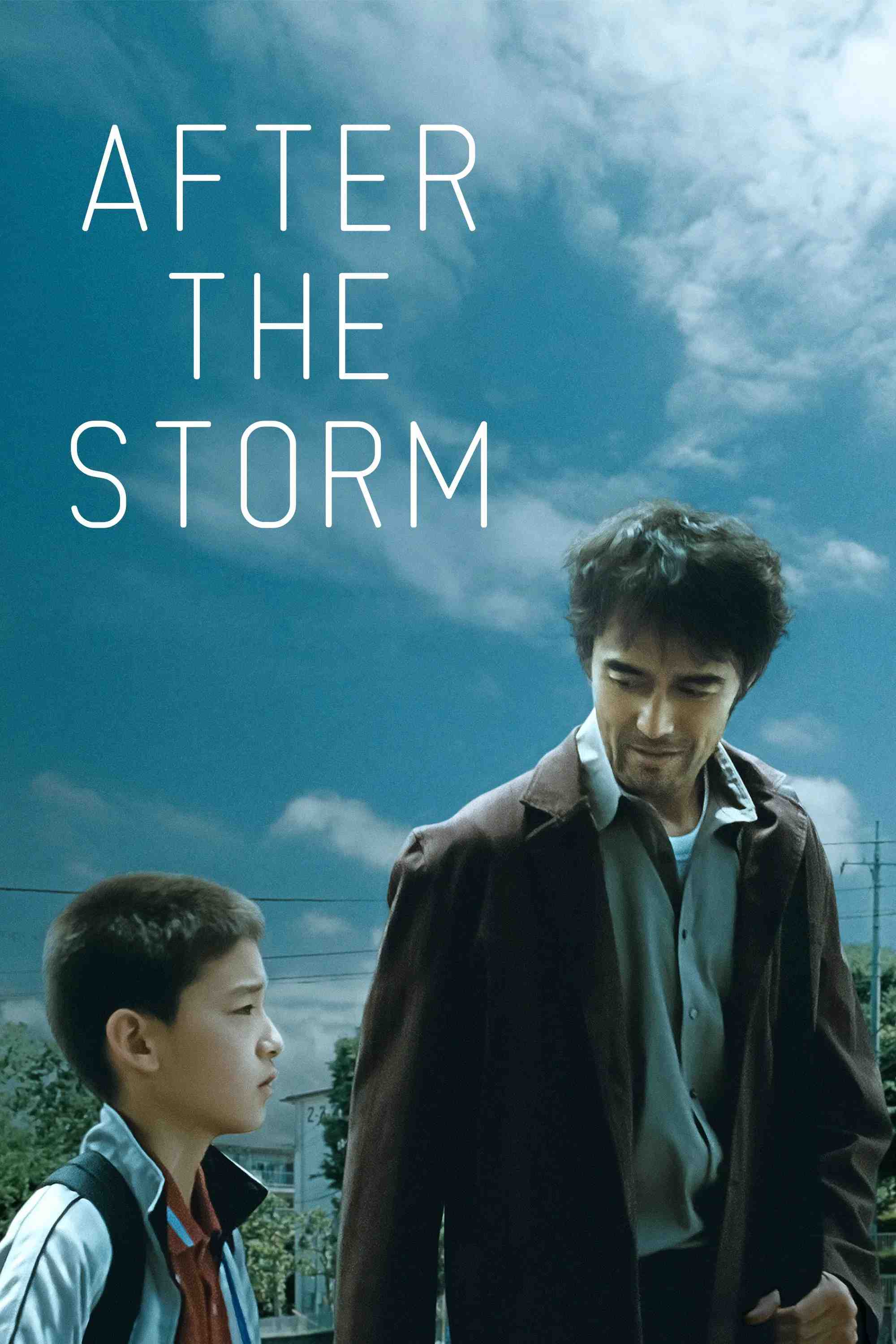 Poster chính thức của phim Phim Tâm Lý "Sau Cơn Bão" (After the Storm - 2016), với sự tham gia của diễn viên Hiroshi Abe và Kirin Kiki.