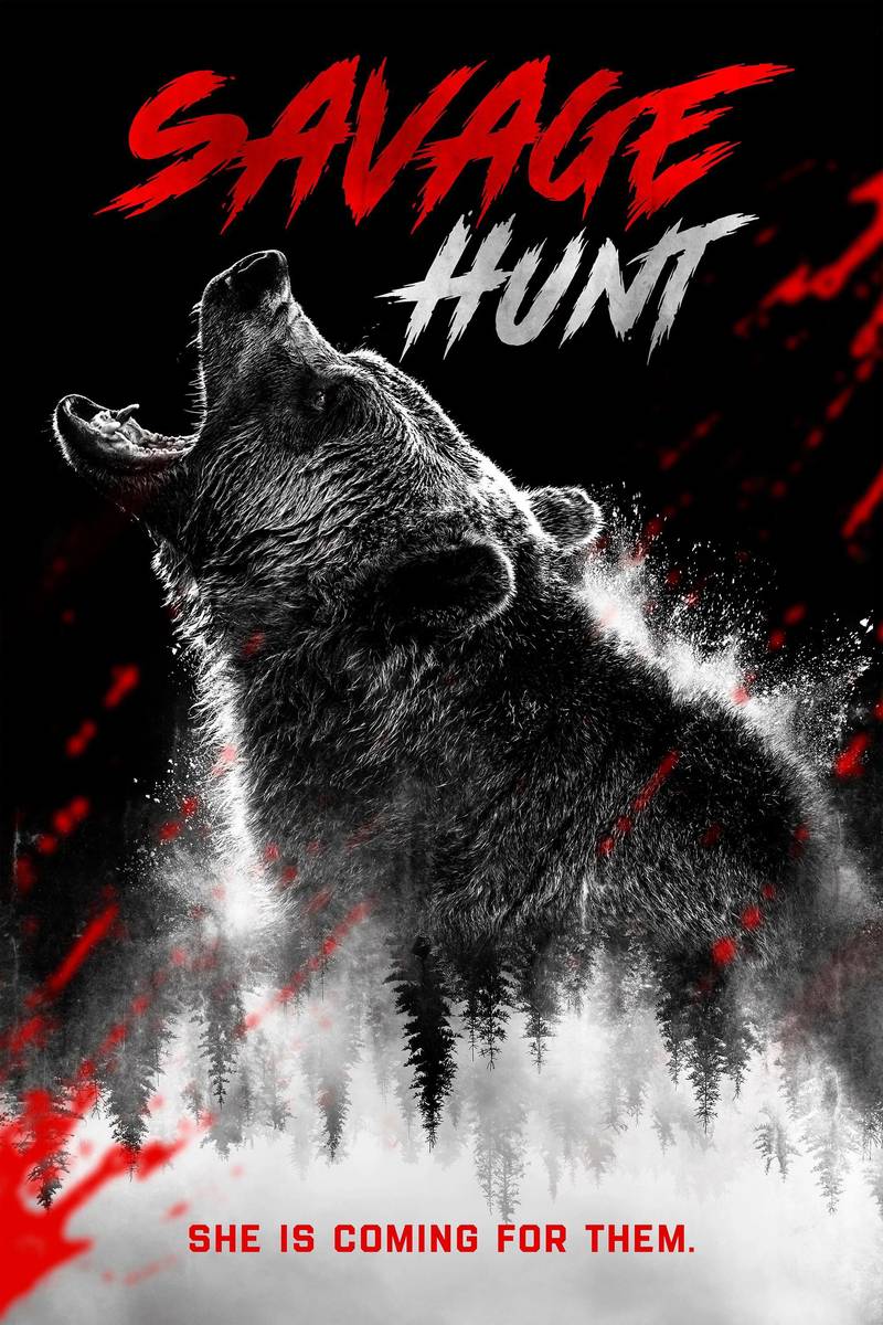 Poster chính thức của phim Phim Giật Gân "Cuộc săn lùng man rợ" (Savage Hunt - 2025), với sự tham gia của diễn viên James Oliver Wheatley và Fotini Papatheodorou.