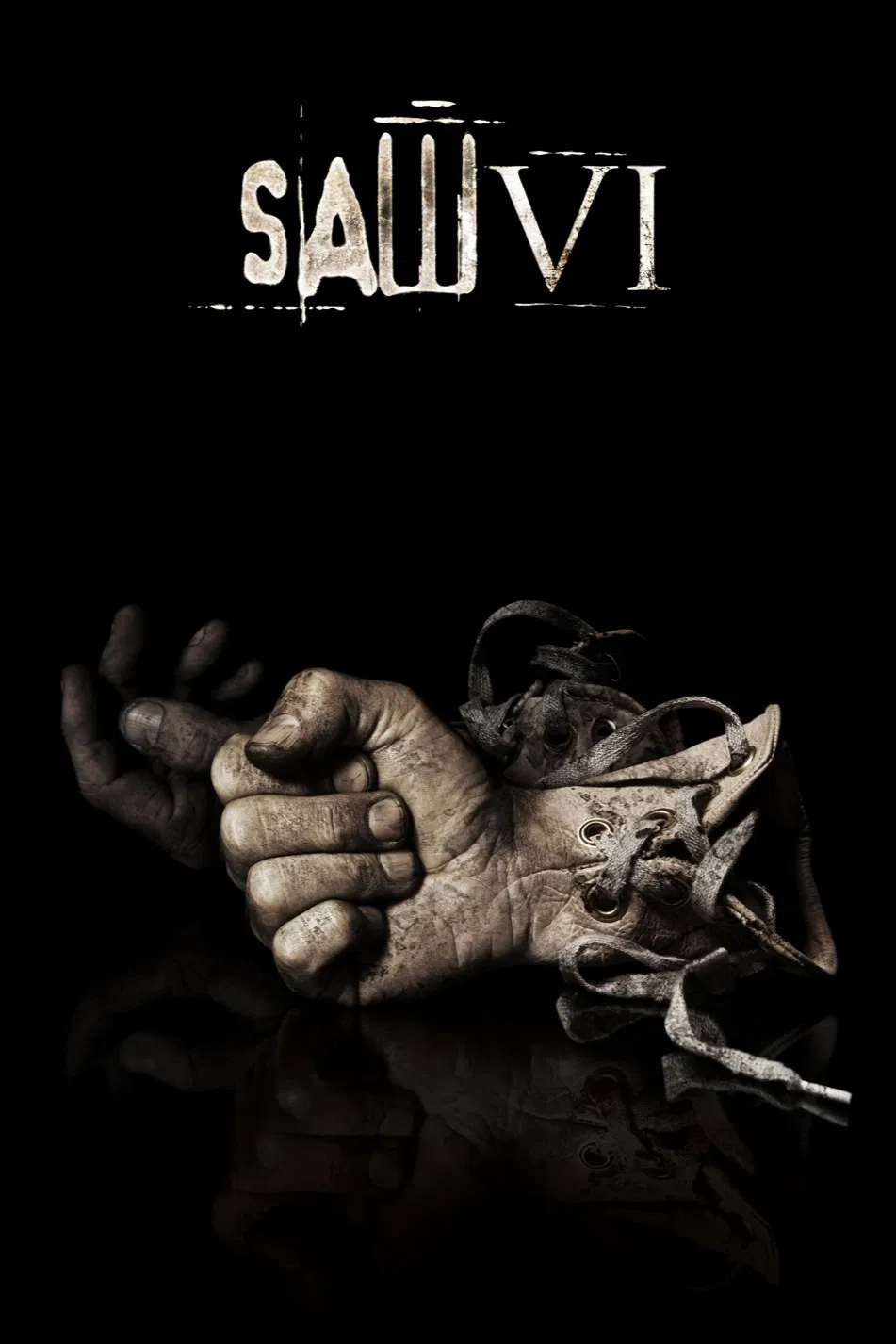 Poster chính thức của phim Phim Kinh Dị, Phim Giật Gân "Saw VI" (Saw VI - 2009), với sự tham gia của diễn viên Tobin Bell và Costas Mandylor.