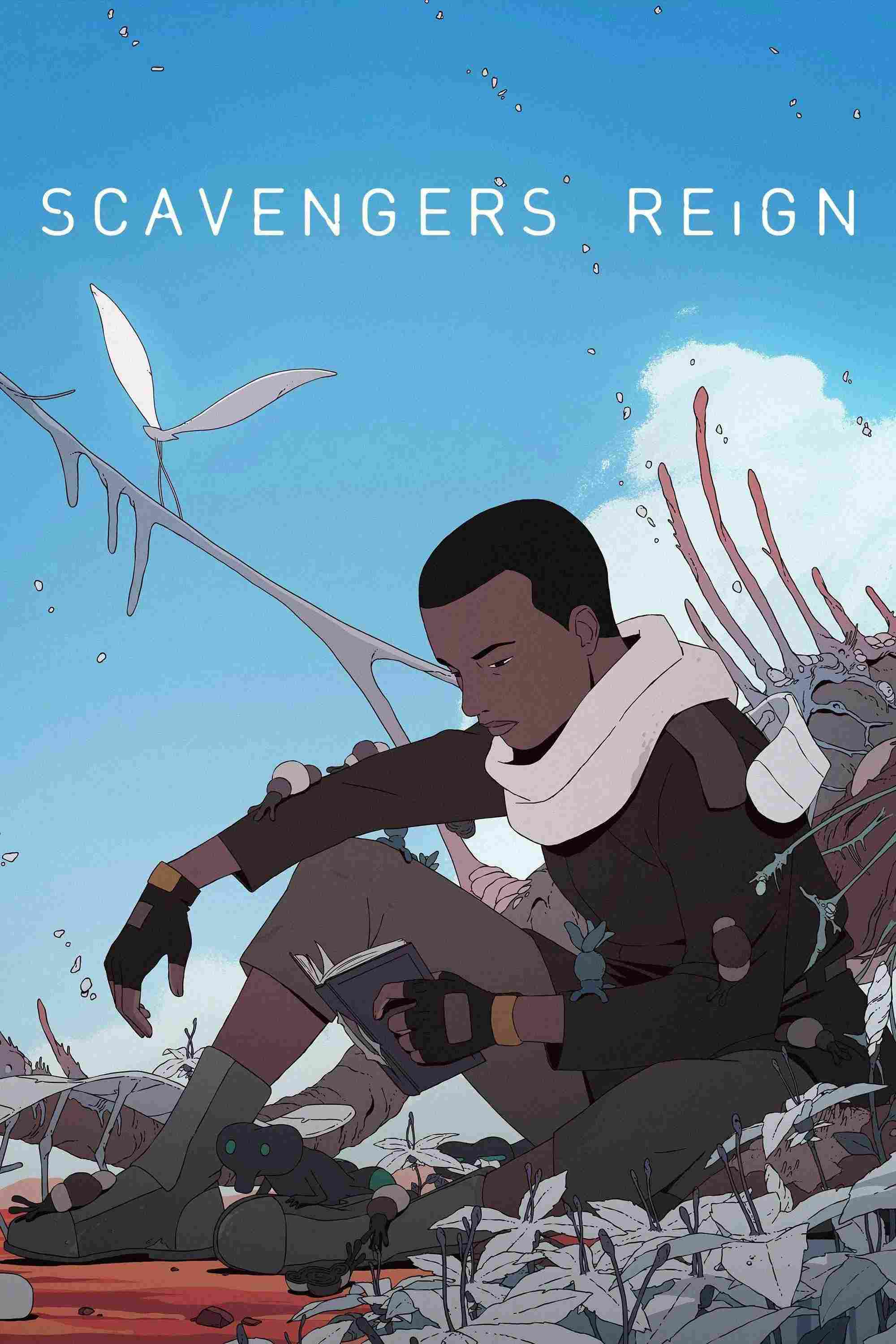 Poster chính thức của phim Phim Viễn Tưởng & Giả Tưởng, Phim Tâm Lý "Scavengers Reign" (Scavengers Reign - 2023), với sự tham gia của diễn viên Sunita Mani và Wunmi Mosaku.