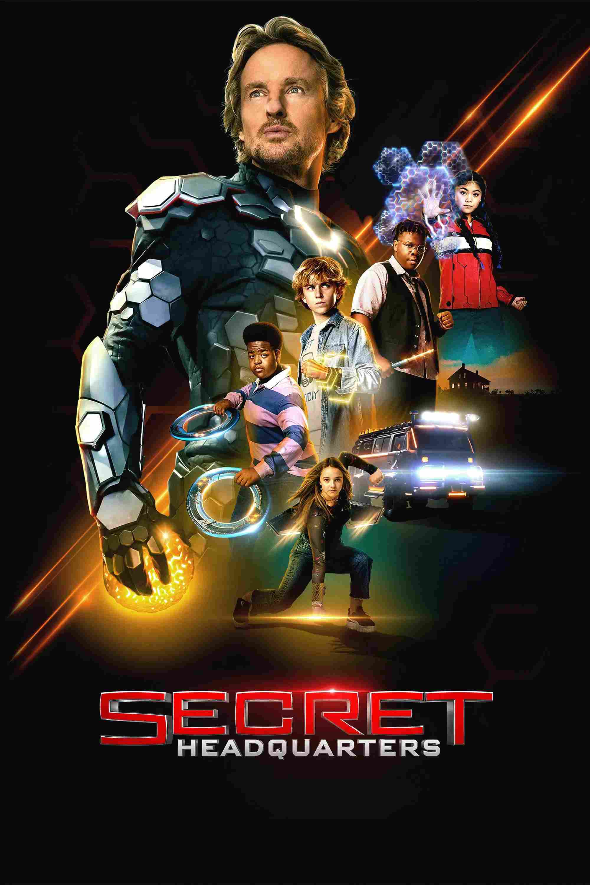 Poster chính thức của phim Phim Hành Động, Phim Phiêu Lưu "Secret Headquarters" (Secret Headquarters - 2022), với sự tham gia của diễn viên Owen Wilson và Michael Peña.