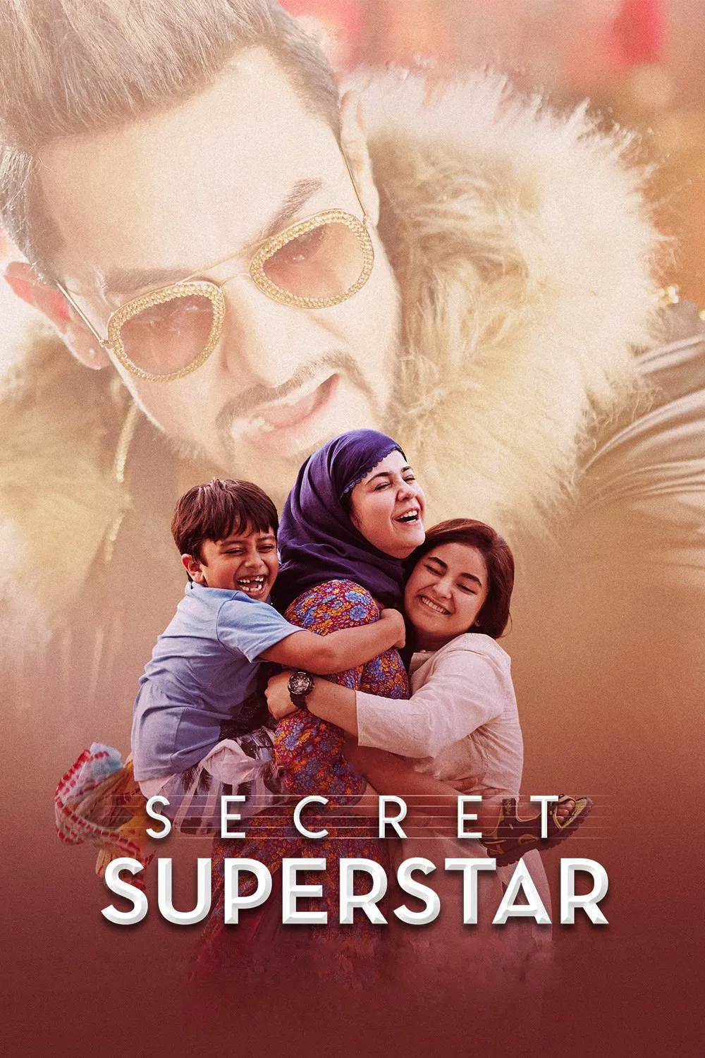 Poster chính thức của phim Phim Tâm Lý, Phim Ca Nhạc "Secret Superstar" (Secret Superstar - 2017), với sự tham gia của diễn viên Zaira Wasim và Aamir Khan.