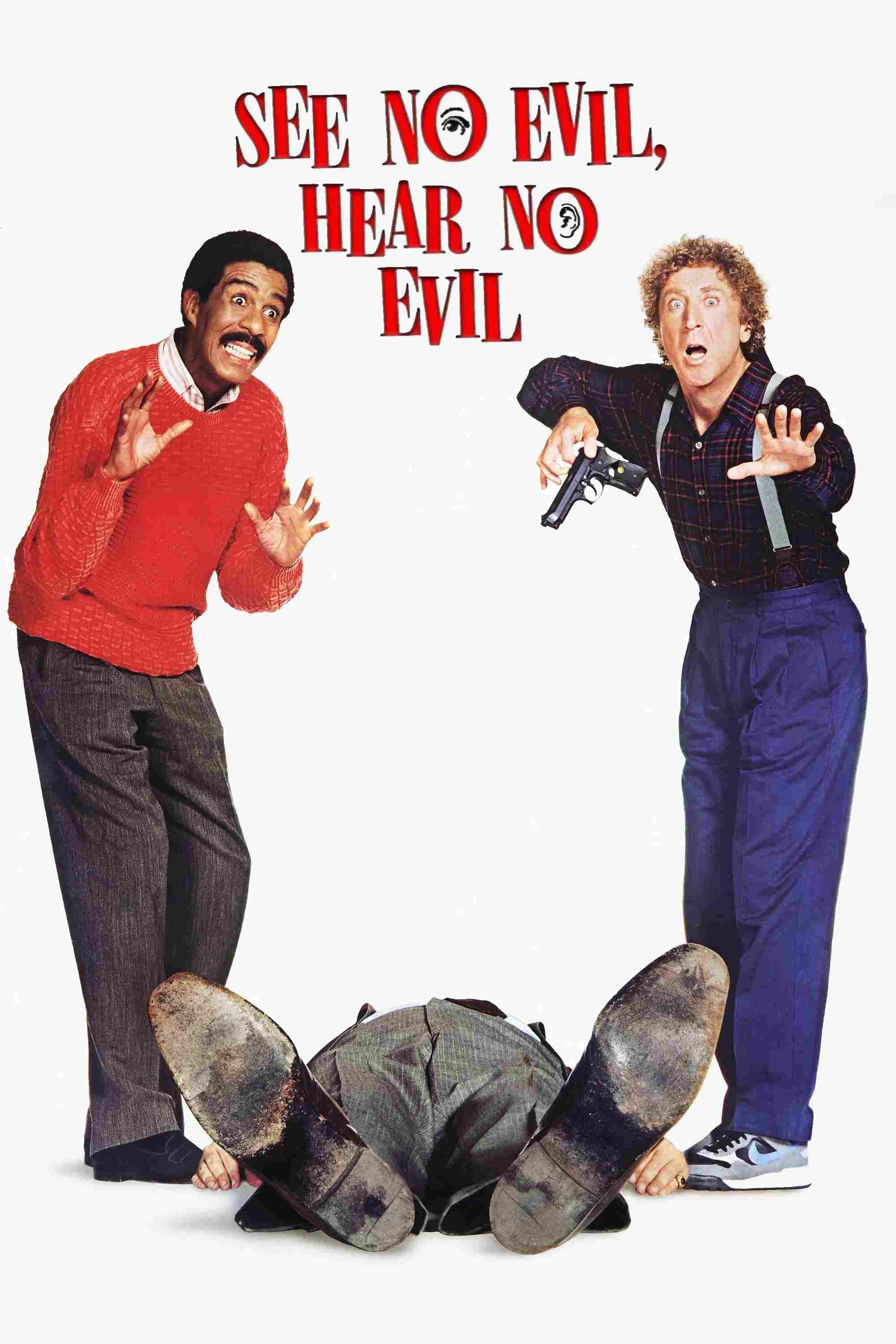 Poster chính thức của phim Phim Hài, Phim Hình Sự "See No Evil, Hear No Evil" (See No Evil, Hear No Evil - 1989), với sự tham gia của diễn viên Richard Pryor và Gene Wilder.