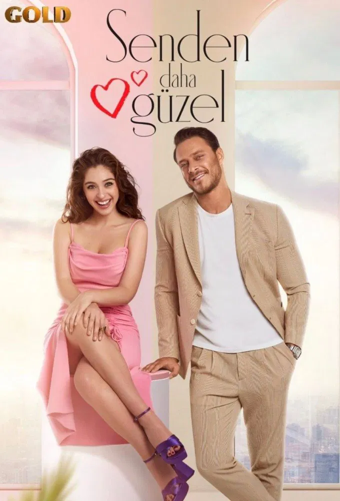 Poster chính thức của phim Phim Hài, Phim Tâm Lý "Senden Daha Guzel" (The Beauty Inside - 2022), với sự tham gia của diễn viên Cemre Baysel và Burak Çelik.