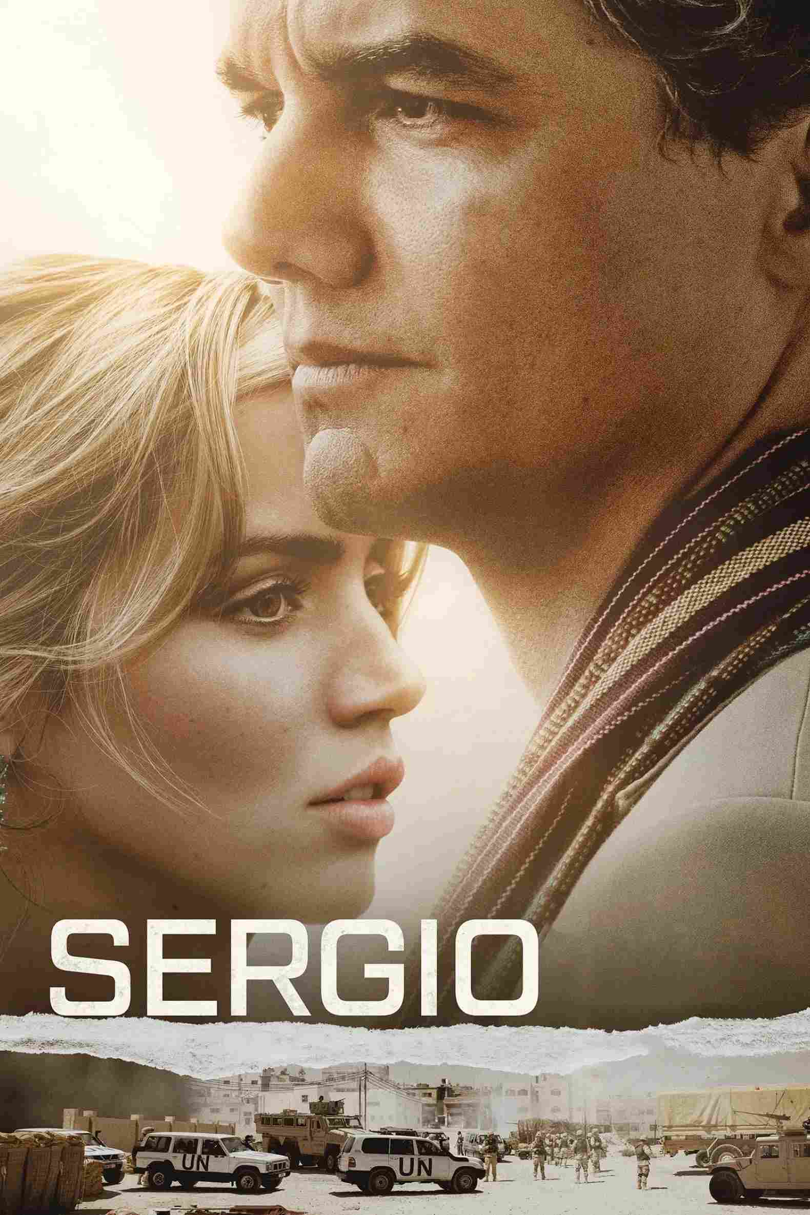 Poster chính thức của phim Phim Tâm Lý "Sergio" (Sergio - 2020), với sự tham gia của diễn viên Wagner Moura và Ana de Armas.