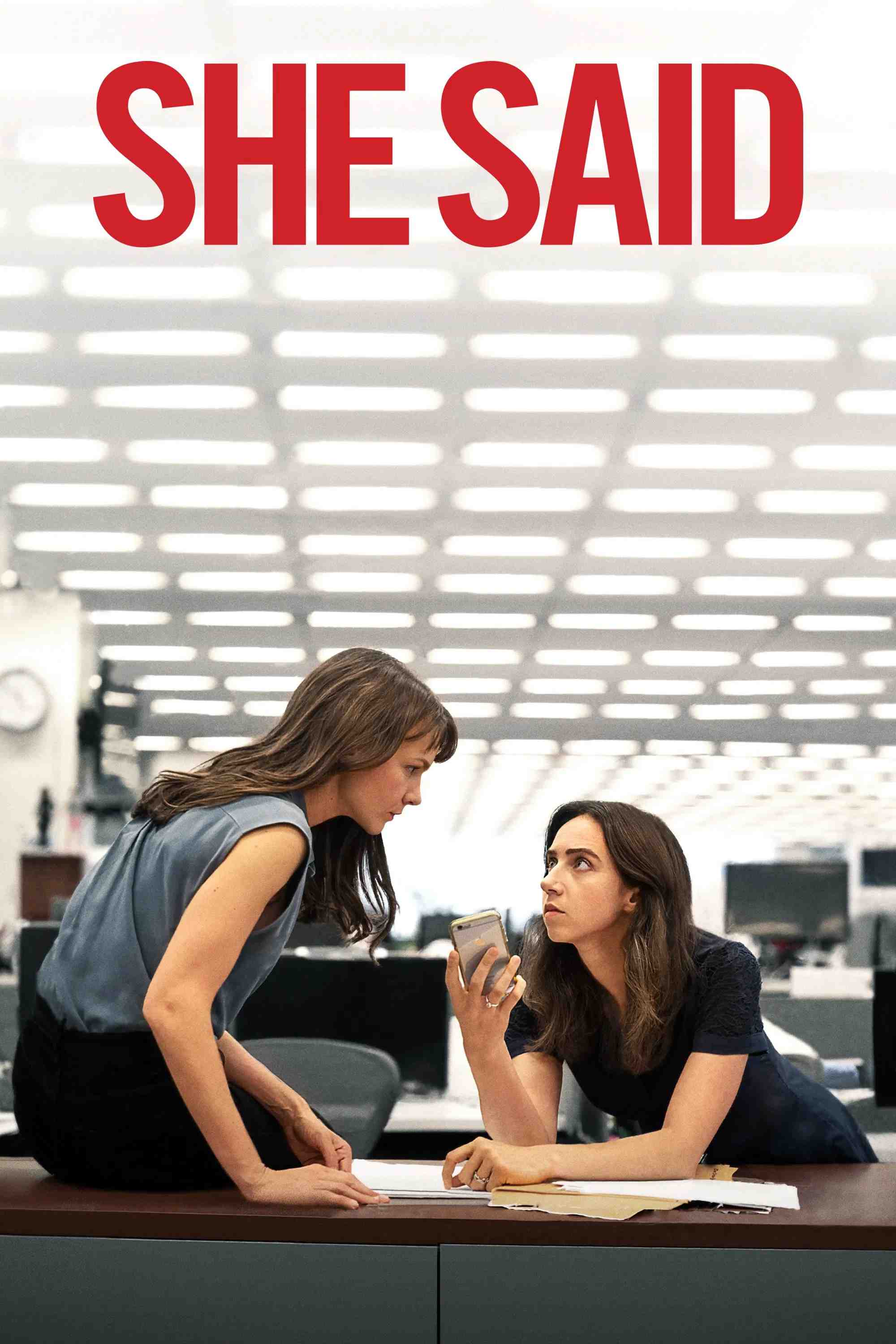 Poster chính thức của phim Phim Tâm Lý, Phim Lịch Sử "She Said" (She Said - 2022), với sự tham gia của diễn viên Carey Mulligan và Zoe Kazan.