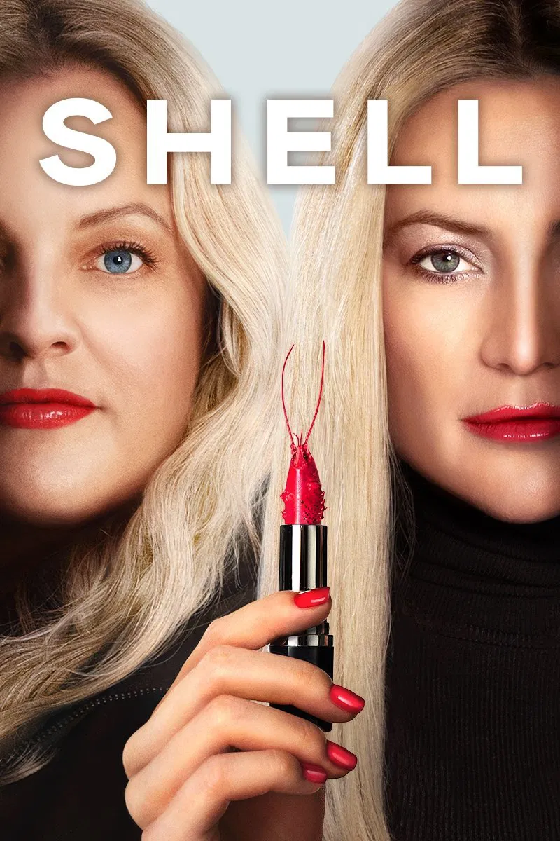 Poster chính thức của phim Phim Kinh Dị, Phim Tâm Lý "Shell" (Shell - 2025), với sự tham gia của diễn viên Elisabeth Moss và Kate Hudson.