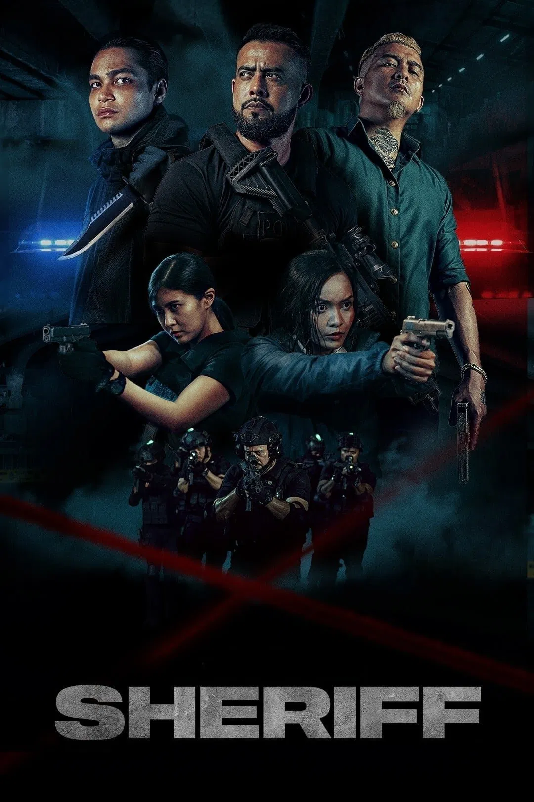 Poster chính thức của phim Phim Hành Động, Phim Hình Sự "Sheriff: Narko Integriti" (Sheriff - 2024), với sự tham gia của diễn viên Zul Ariffin và Syafiq Kyle.