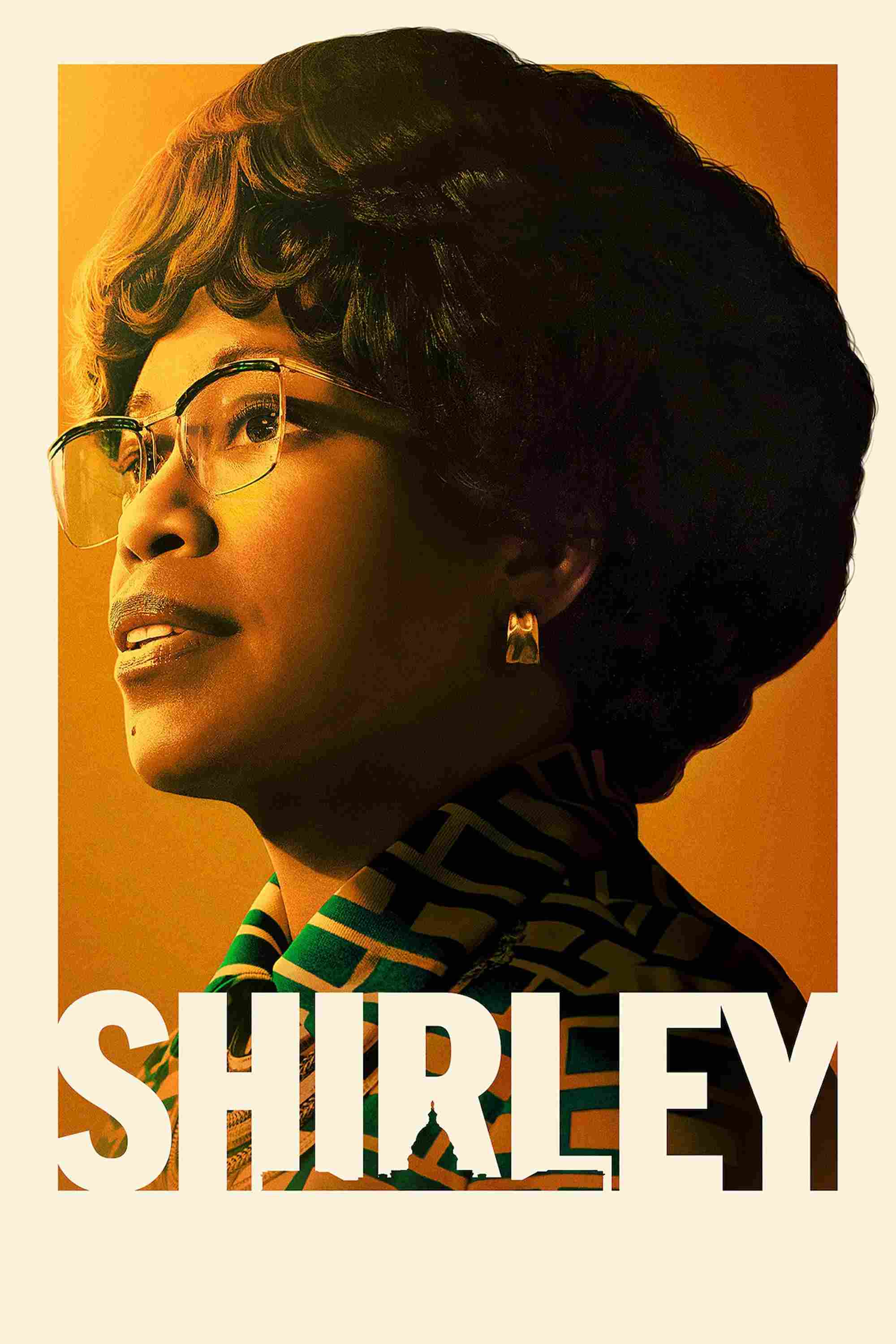 Poster chính thức của phim Phim Lịch Sử, Phim Tâm Lý "Shirley" (Shirley - 2024), với sự tham gia của diễn viên Regina King và Lance Reddick.