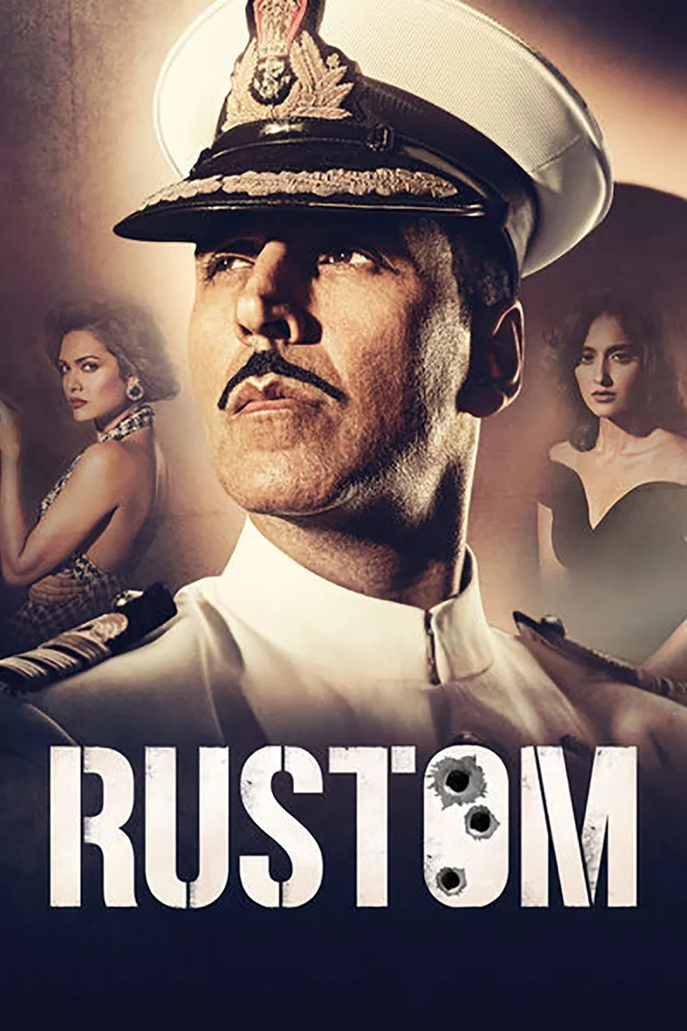 Poster chính thức của phim Phim Giật Gân, Phim Tâm Lý "Sĩ Quan Rustom" (Rustom - 2016), với sự tham gia của diễn viên Akshay Kumar và Ileana D'Cruz.