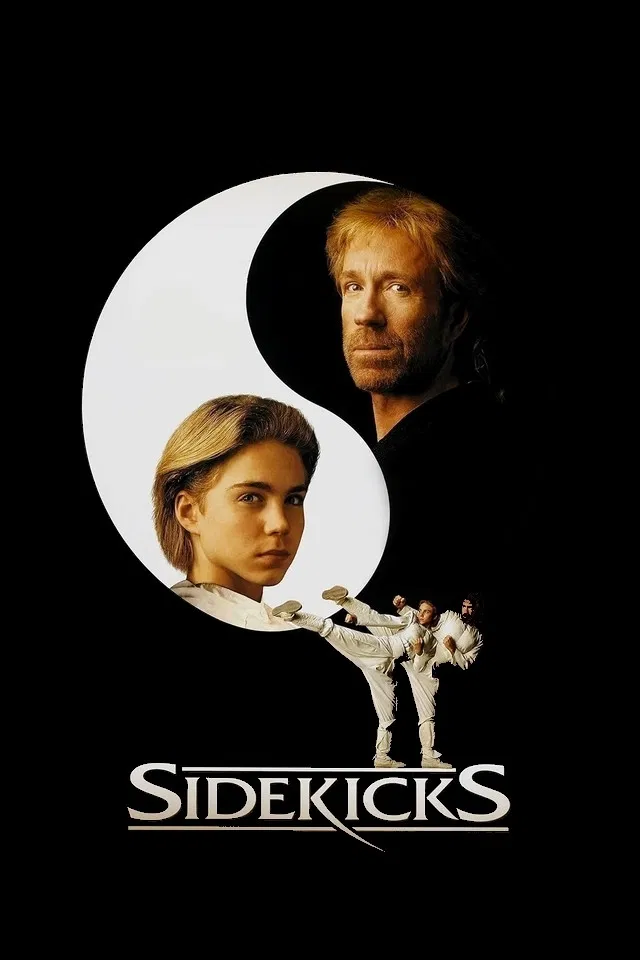 Poster chính thức của phim Phim Hành Động, Phim Phiêu Lưu "Sidekicks" (Sidekicks - 1992), với sự tham gia của diễn viên Jonathan Brandis và Chuck Norris.