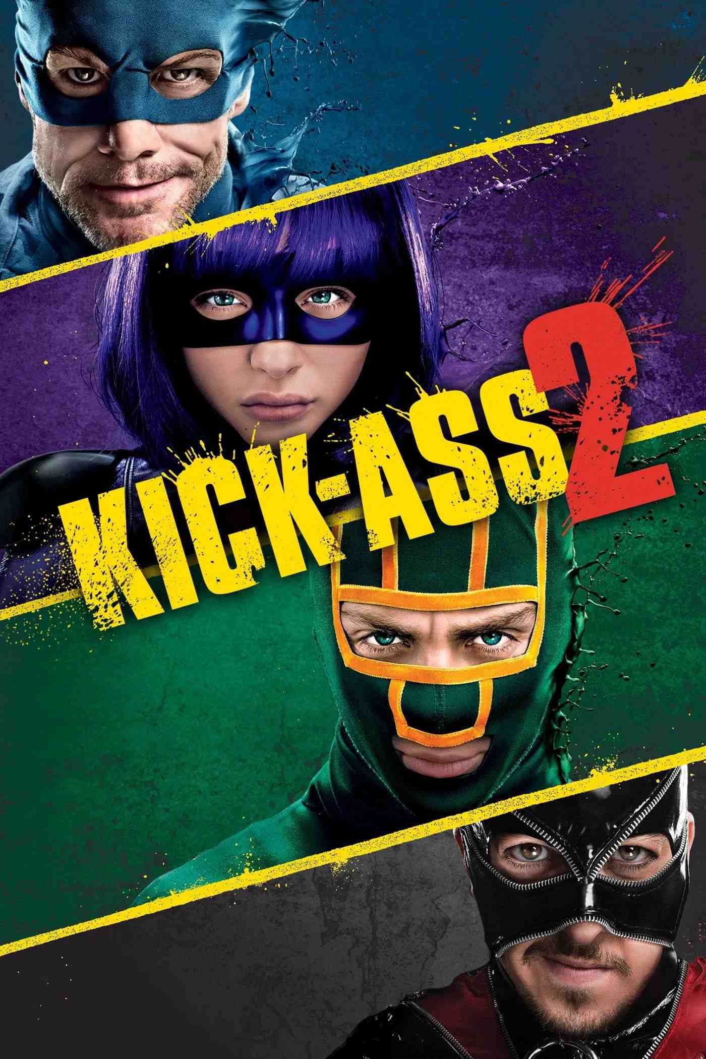 Poster chính thức của phim Phim Hành Động, Phim Phiêu Lưu "Siêu Anh Hùng 2" (Kick-Ass 2 - 2013), với sự tham gia của diễn viên Aaron Taylor-Johnson và Chloë Grace Moretz.