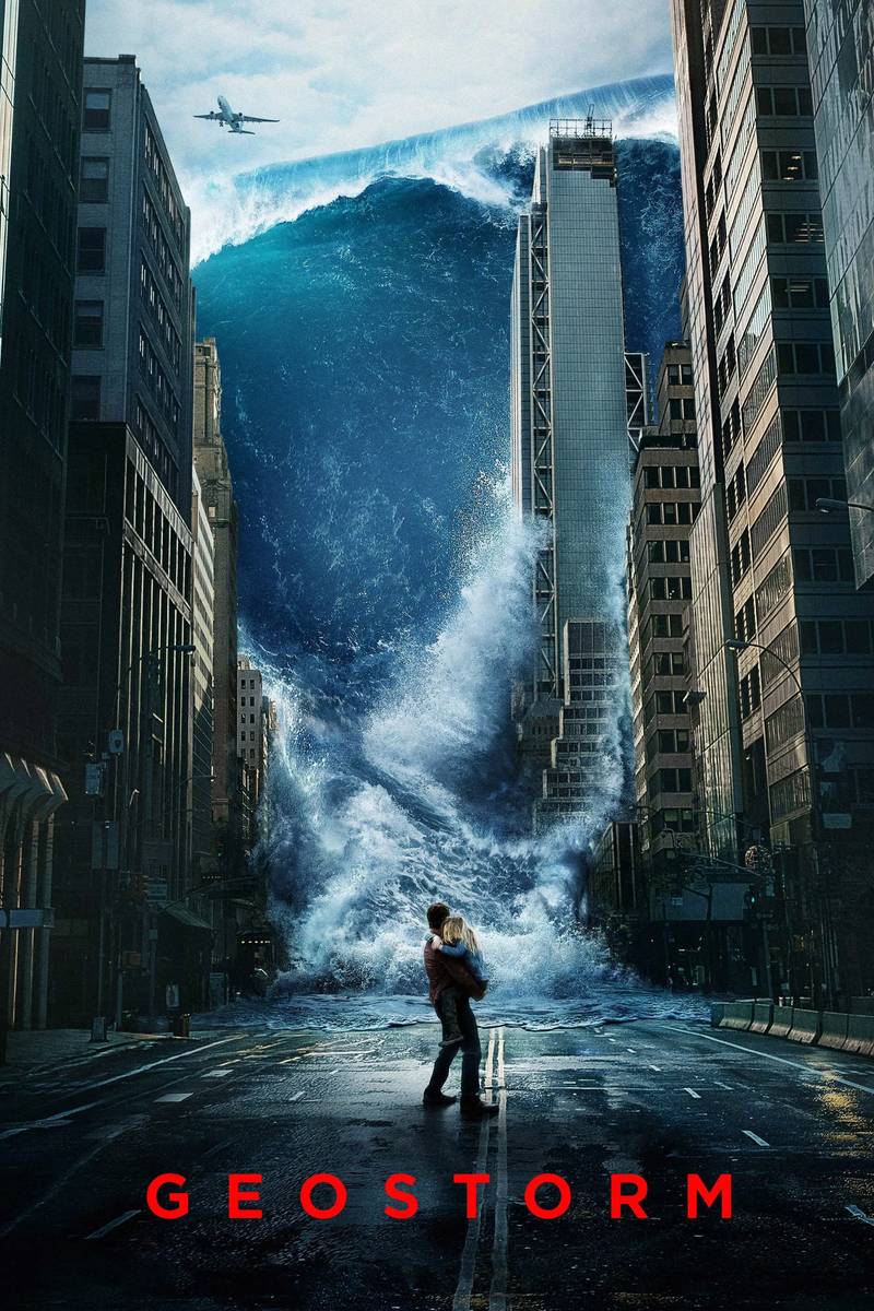 Poster chính thức của phim Phim Hành Động, Phim Viễn Tưởng "Siêu Bão Địa Cầu" (Geostorm - 2017), với sự tham gia của diễn viên Gerard Butler và Alexandra Maria Lara.