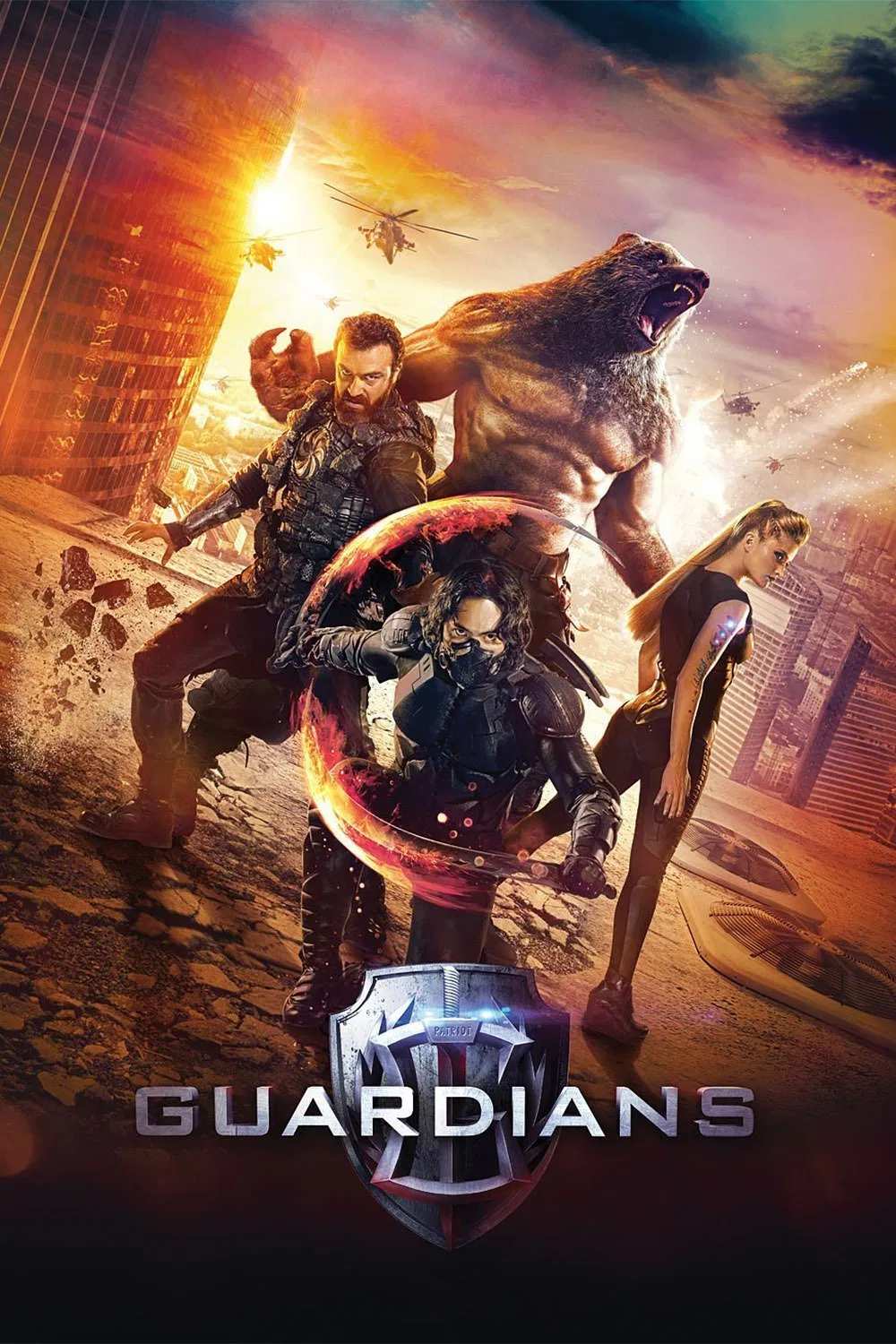 Poster chính thức của phim Phim Viễn Tưởng, Phim Hành Động "Siêu Chiến Binh" (Guardians - 2017), với sự tham gia của diễn viên Anton Pampushnyy và Sanzhar Madi.
