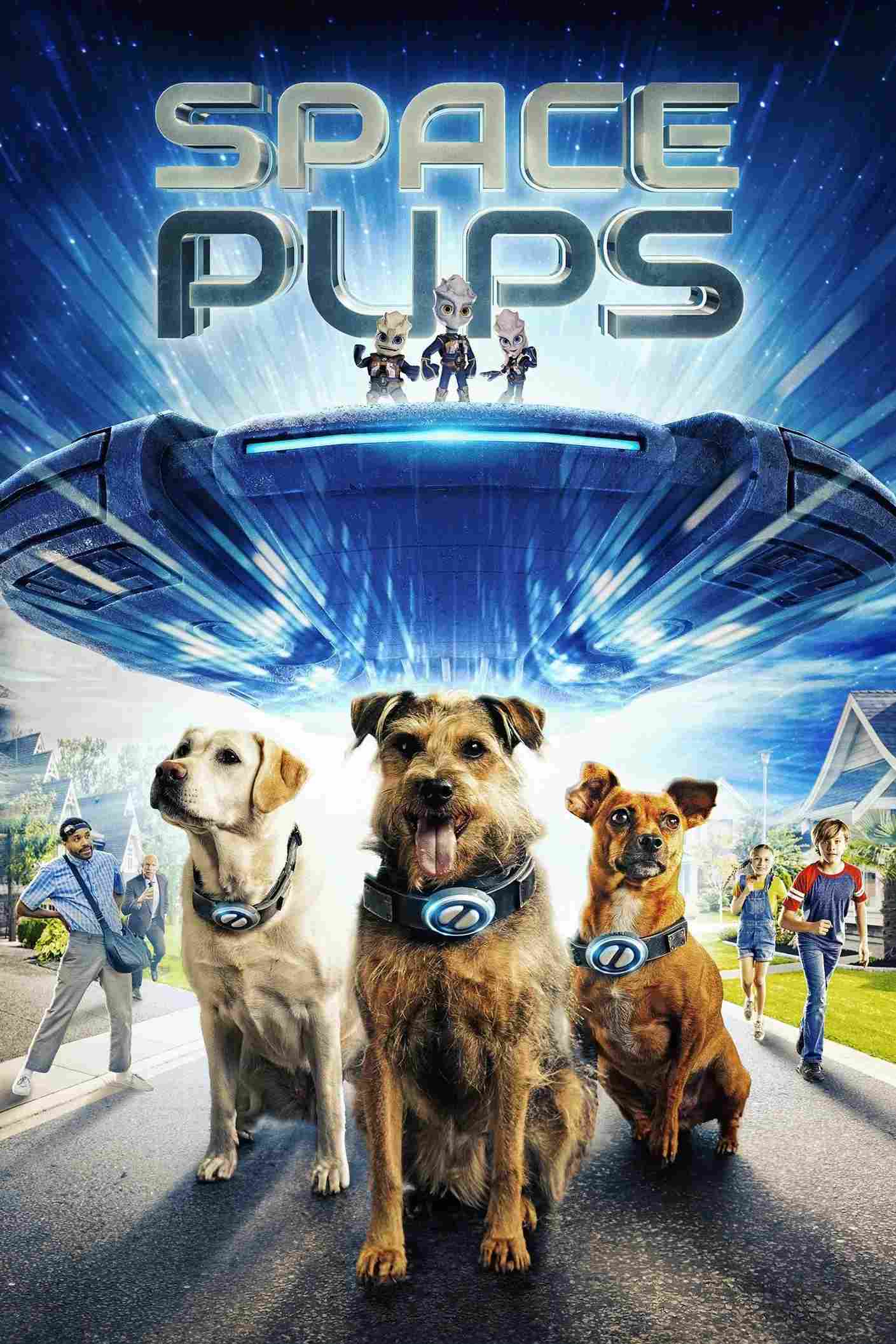 Poster chính thức của phim Phim Phiêu Lưu, Phim Gia Đình "Siêu Cún Vũ Trụ: Du Hành Trái Đất" (Space Pups - 2023), với sự tham gia của diễn viên Myron Donley và Riley Madison Fuller.