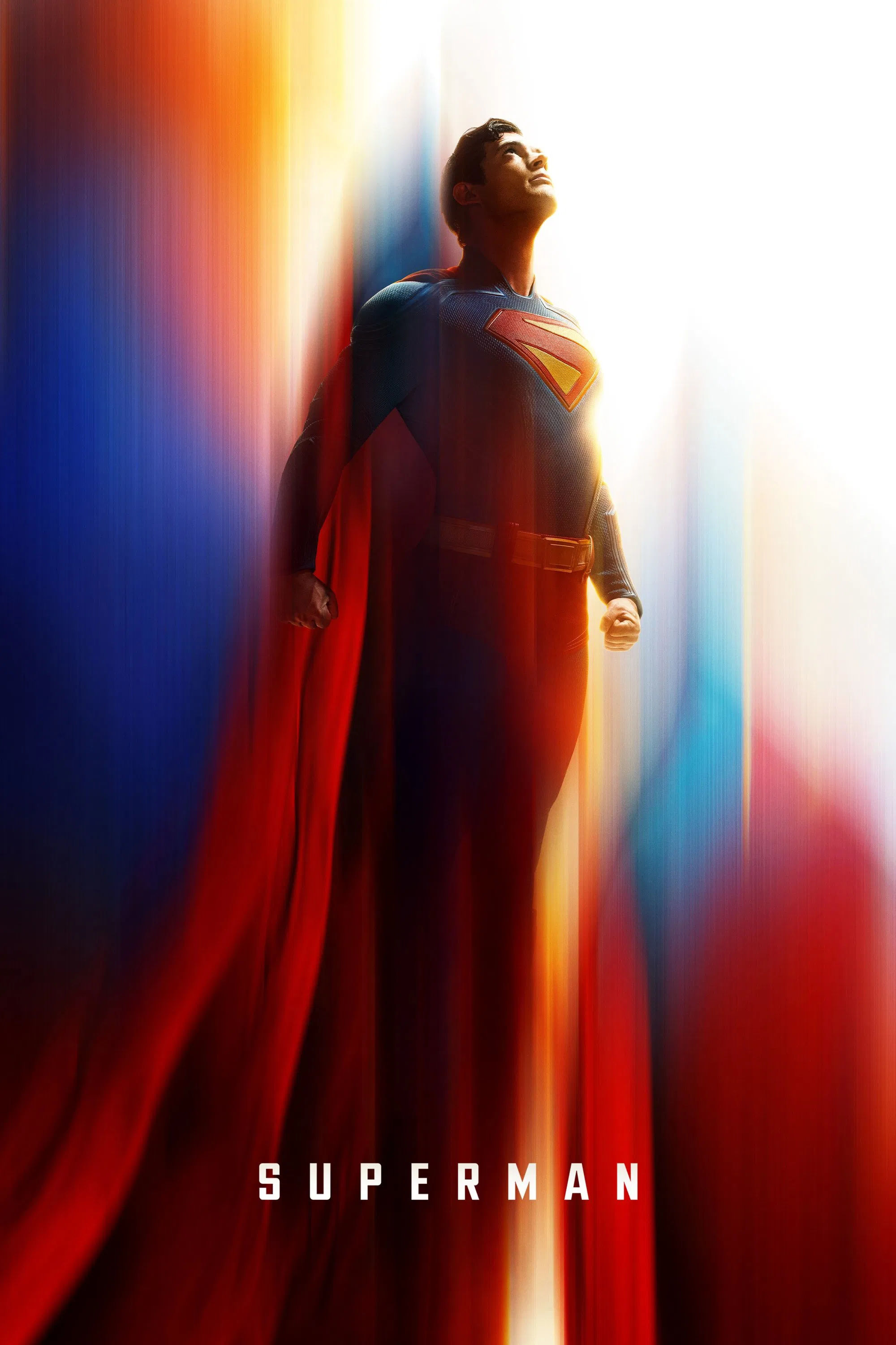 Poster chính thức của phim Phim Viễn Tưởng, Phim Phiêu Lưu "Siêu Nhân" (Superman - 2025), với sự tham gia của diễn viên David Corenswet và Rachel Brosnahan.
