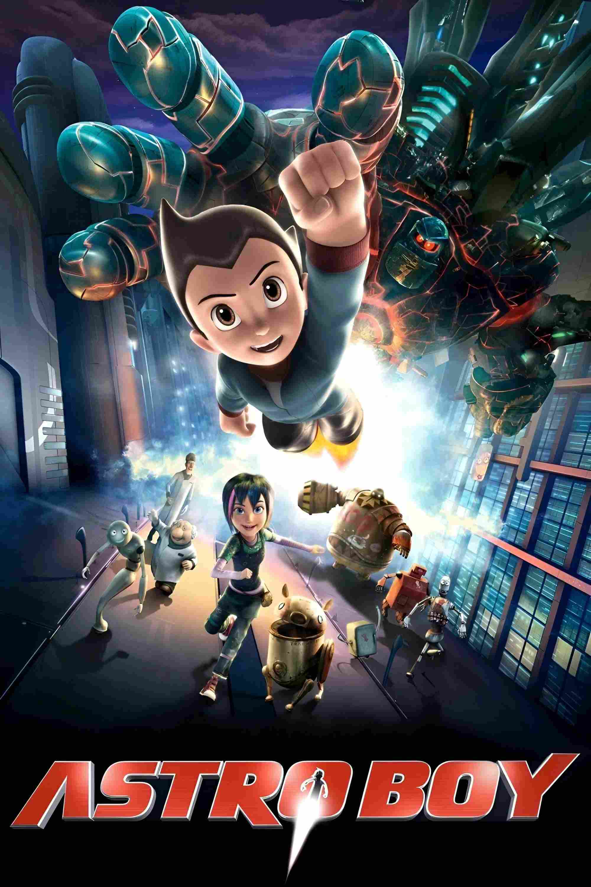 Poster chính thức của phim Phim Hoạt Hình, Phim Hành Động "Siêu Nhí Astro" (Astro Boy - 2009), với sự tham gia của diễn viên Freddie Highmore và Kristen Bell.