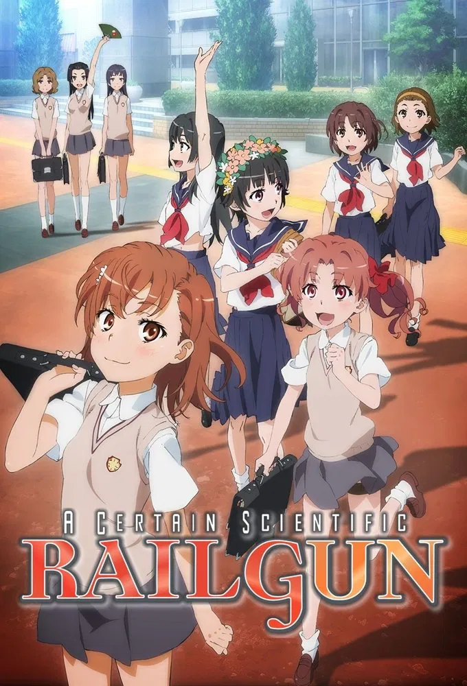 Poster chính thức của phim Phim Hoạt Hình, Phim Hành Động & Phiêu Lưu "Siêu Railgun của khoa học nào đó" (A Certain Scientific Railgun - 2009), với sự tham gia của diễn viên Rina Sato và Satomi Arai.