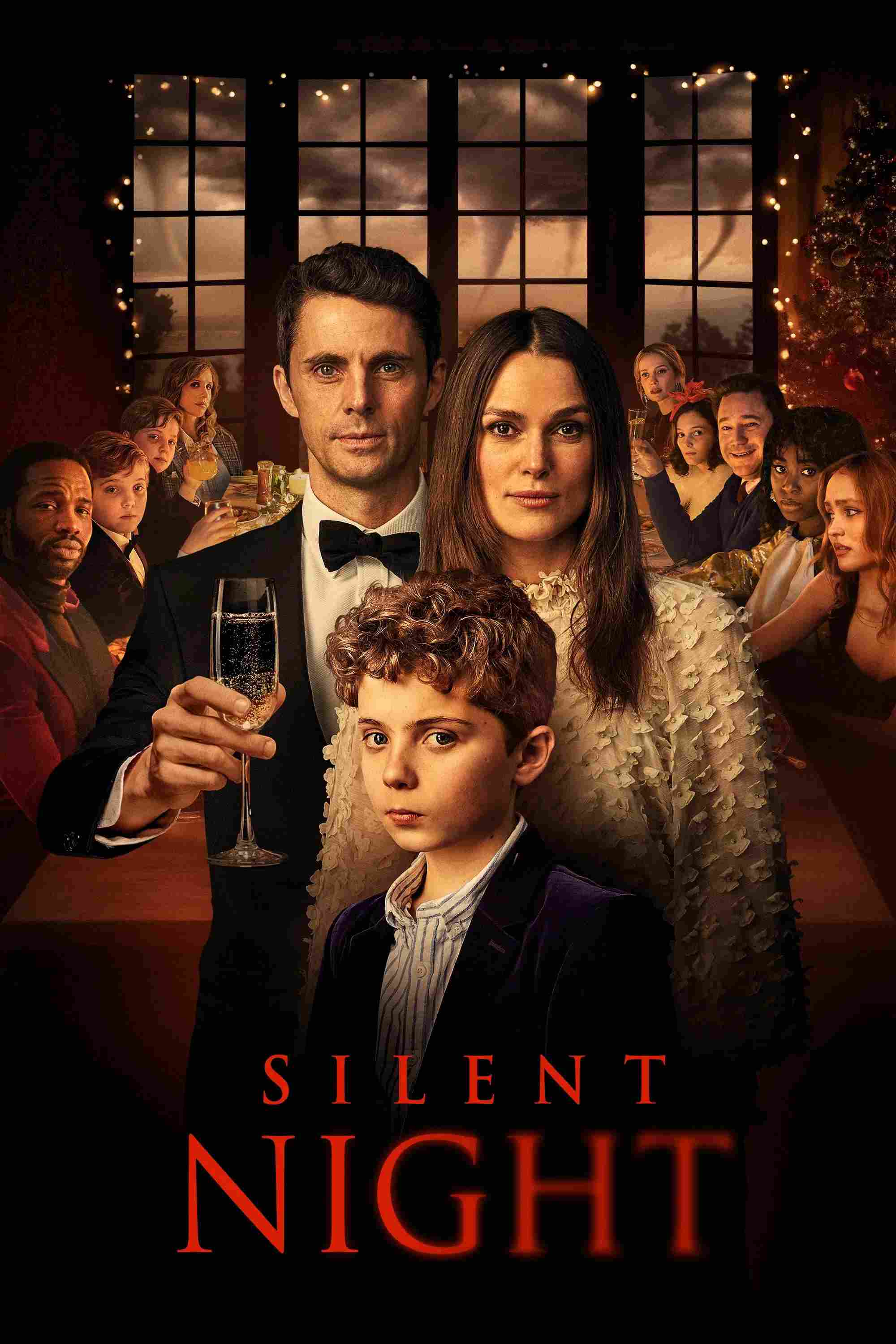 Poster chính thức của phim Phim Hài, Phim Viễn Tưởng "Silent Night" (Silent Night - 2021), với sự tham gia của diễn viên Keira Knightley và Matthew Goode.