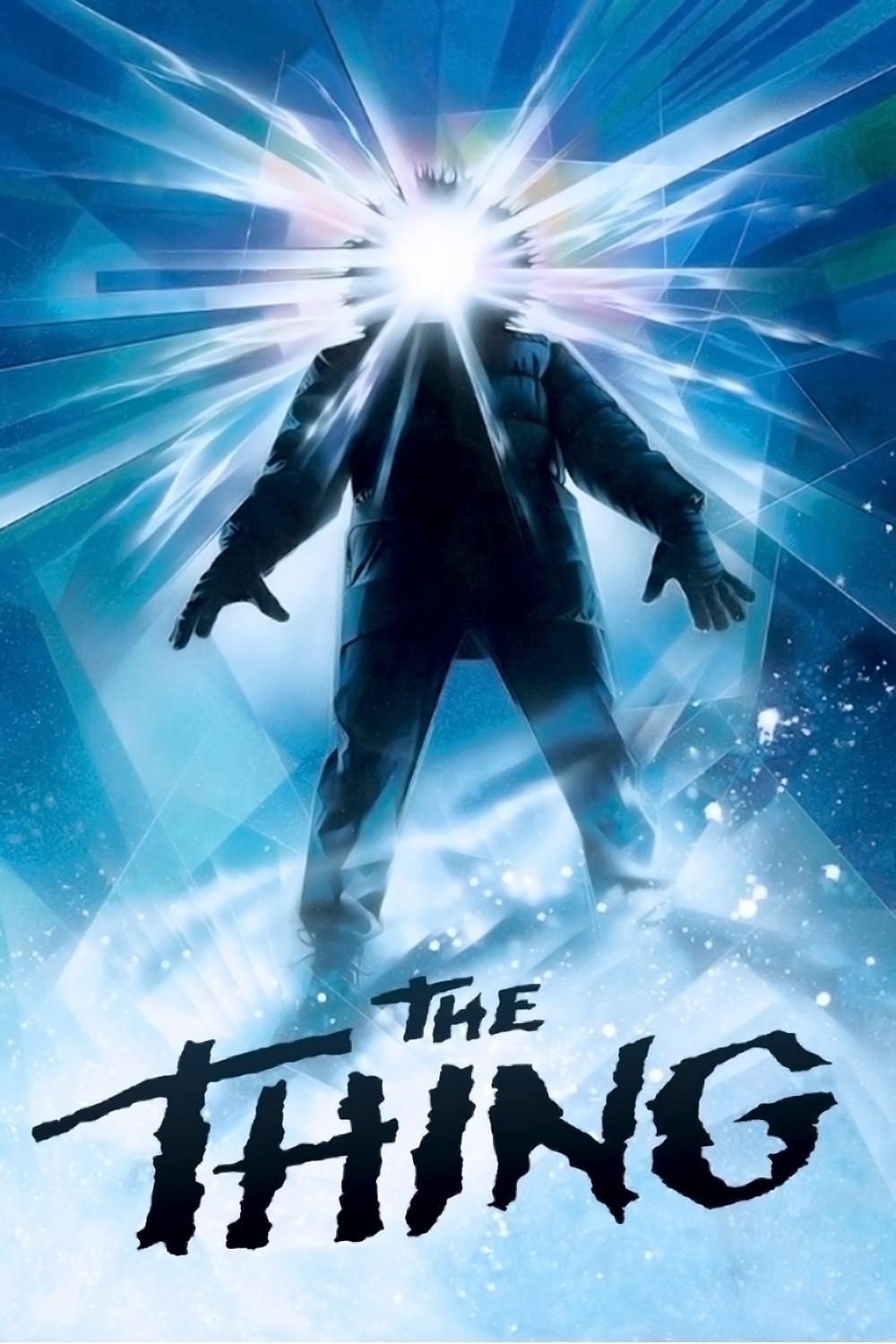 Poster chính thức của phim Phim Kinh Dị, Phim Bí Ẩn "Sinh Vật Biến Hình" (The Thing - 1982), với sự tham gia của diễn viên Kurt Russell và Keith David.