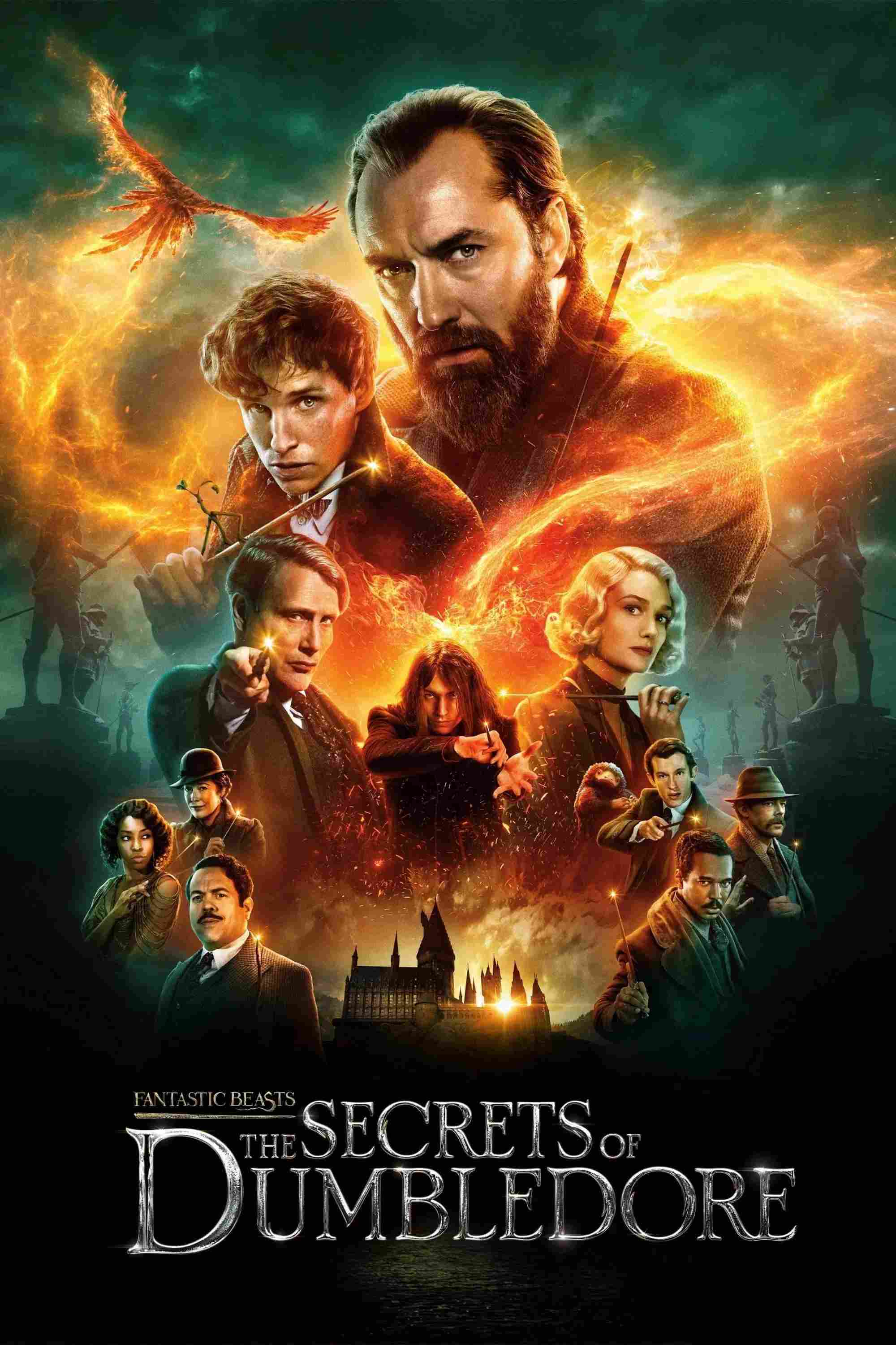 Poster chính thức của phim Phim Giả Tượng, Phim Phiêu Lưu "Sinh Vật Huyền Bí: Những Bí Mật Của Thầy Dumbledore" (Fantastic Beasts: The Secrets of Dumbledore - 2022), với sự tham gia của diễn viên Eddie Redmayne và Jude Law.