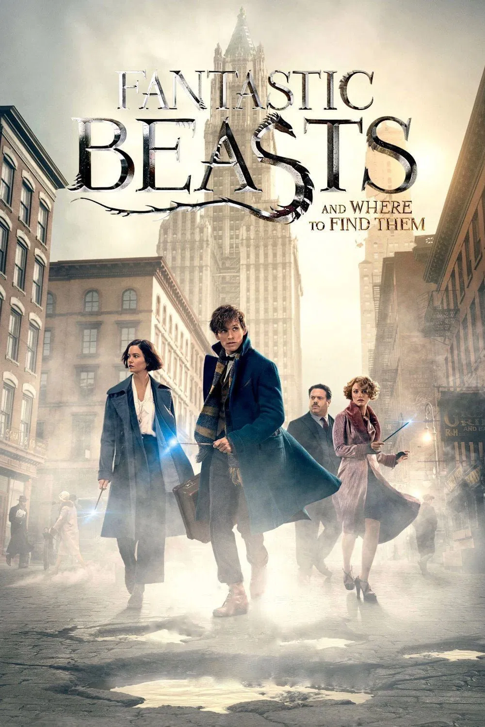 Poster chính thức của phim Phim Giả Tượng, Phim Phiêu Lưu "Sinh Vật Huyền Bí và Nơi Tìm Ra Chúng" (Fantastic Beasts and Where to Find Them - 2016), với sự tham gia của diễn viên Eddie Redmayne và Katherine Waterston.