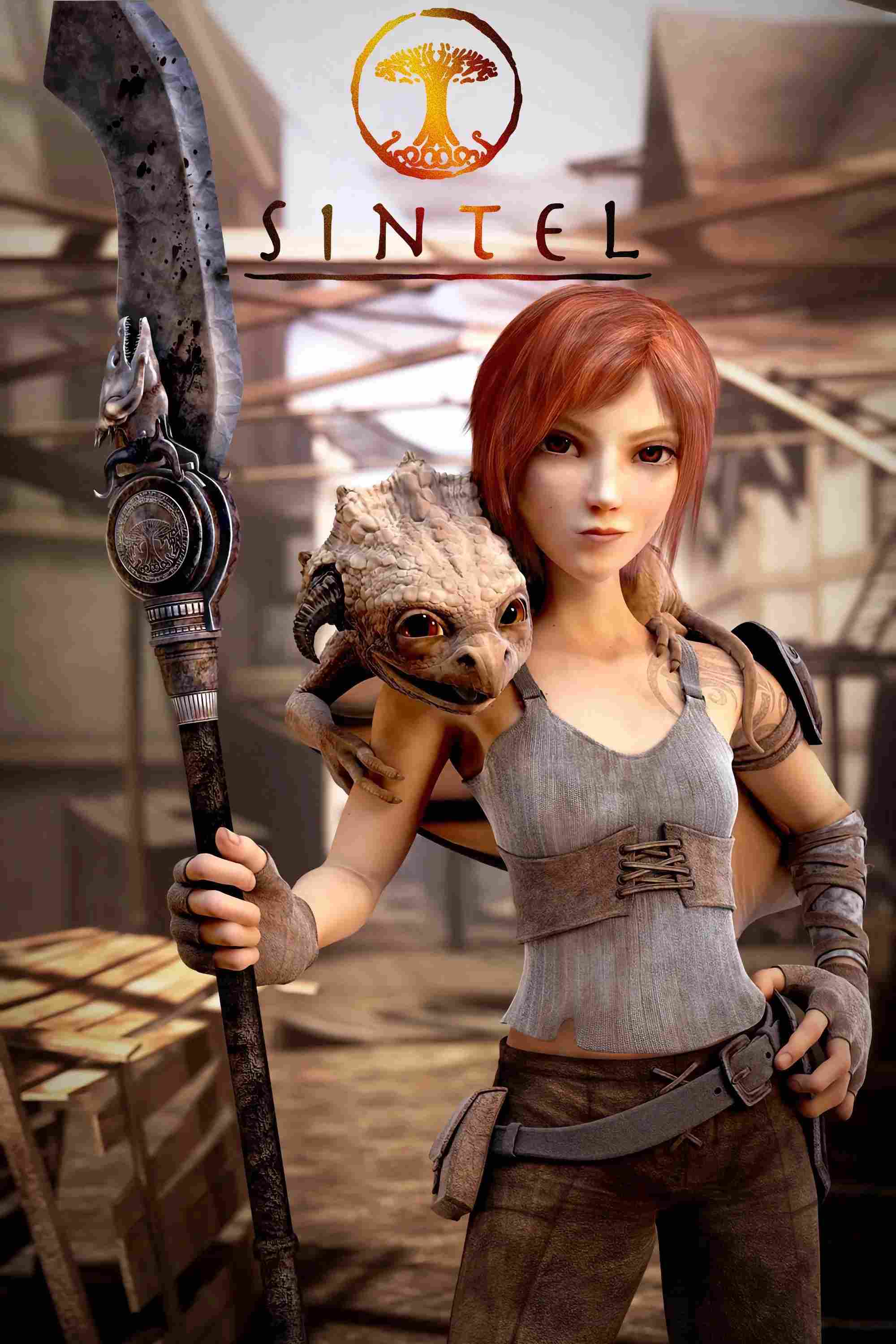 Poster chính thức của phim Phim Hoạt Hình, Phim Giả Tượng "Sintel" (Sintel - 2010), với sự tham gia của diễn viên Halina Reijn và Thom Hoffman.