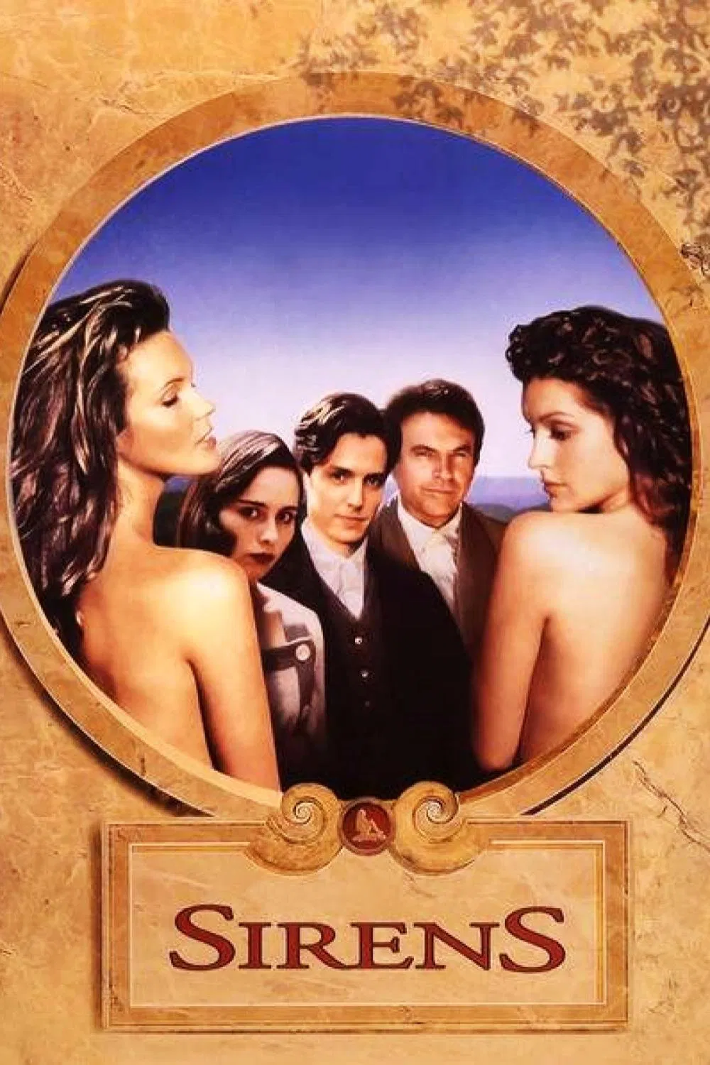 Poster chính thức của phim Phim Hài, Phim Tâm Lý "Sirens" (Sirens - 1994), với sự tham gia của diễn viên Hugh Grant và Tara Fitzgerald.